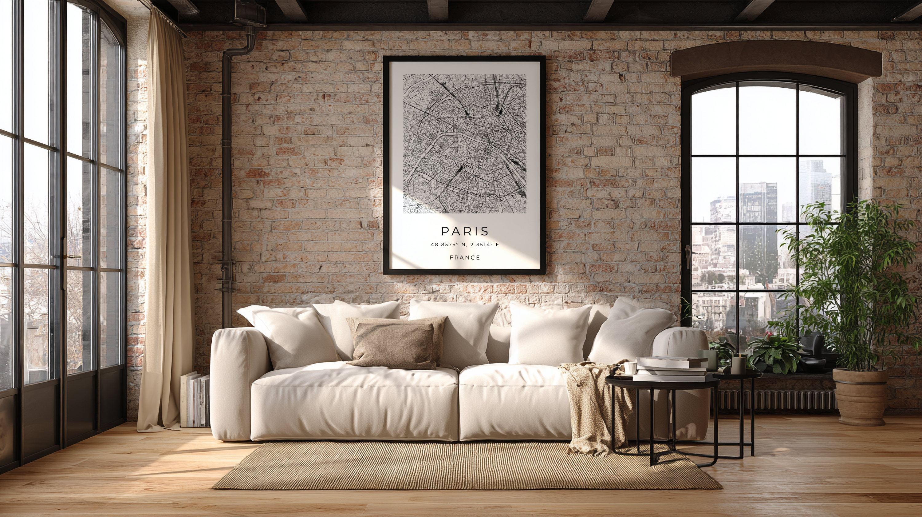 Paris Minimalist City Map