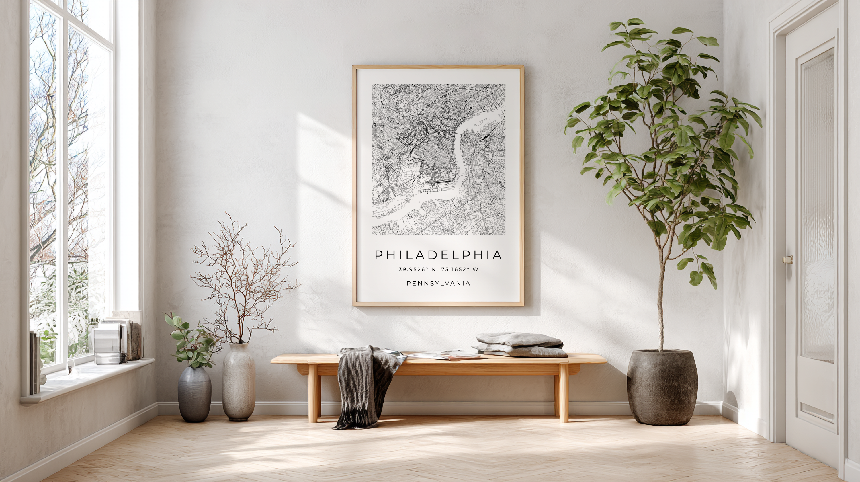 Philadelphia Minimalist City Map