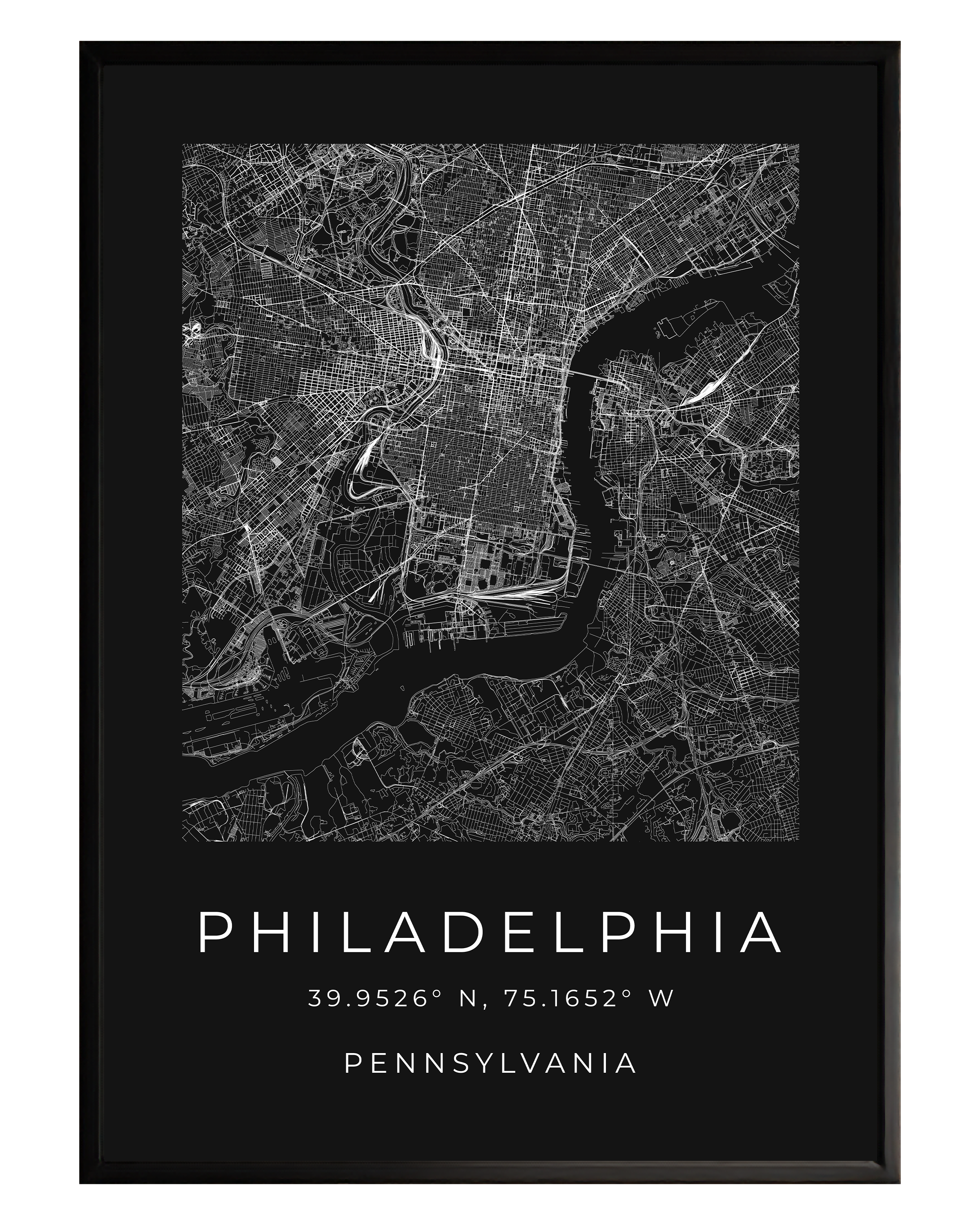 Philadelphia Minimalist City Map