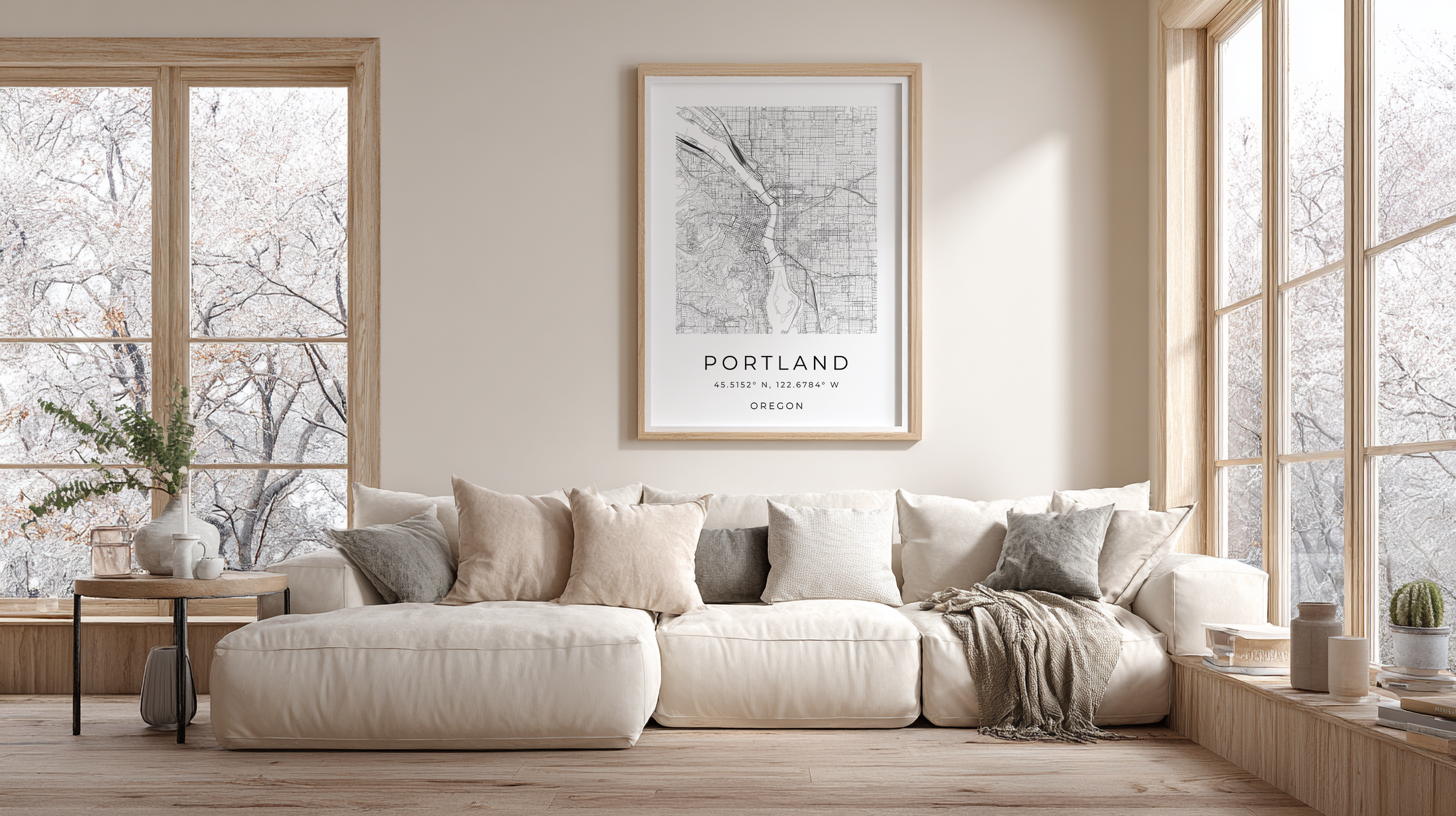 Portland Minimalist City Map