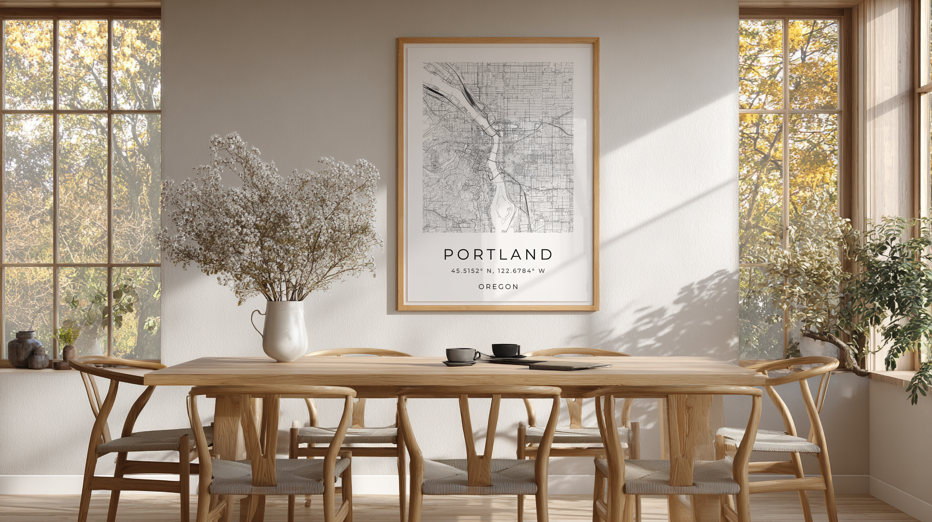 Portland Minimalist City Map