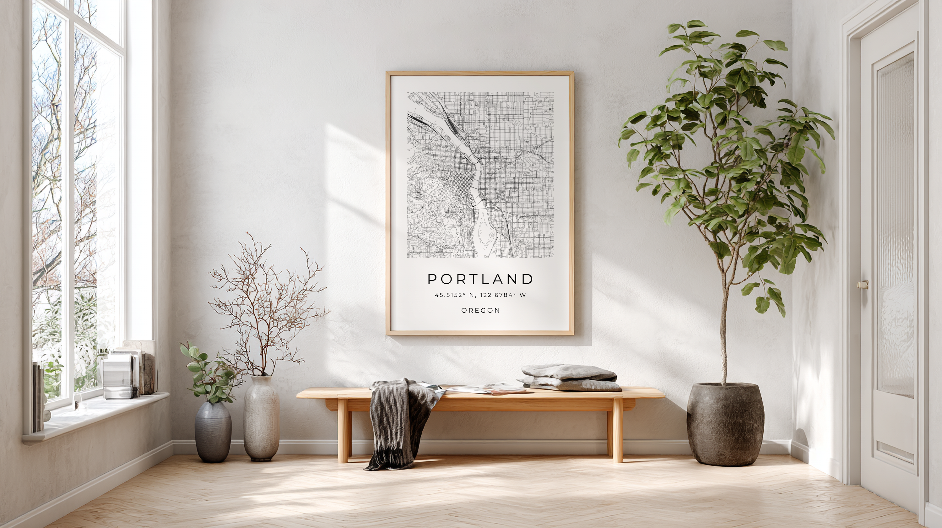 Portland Minimalist City Map