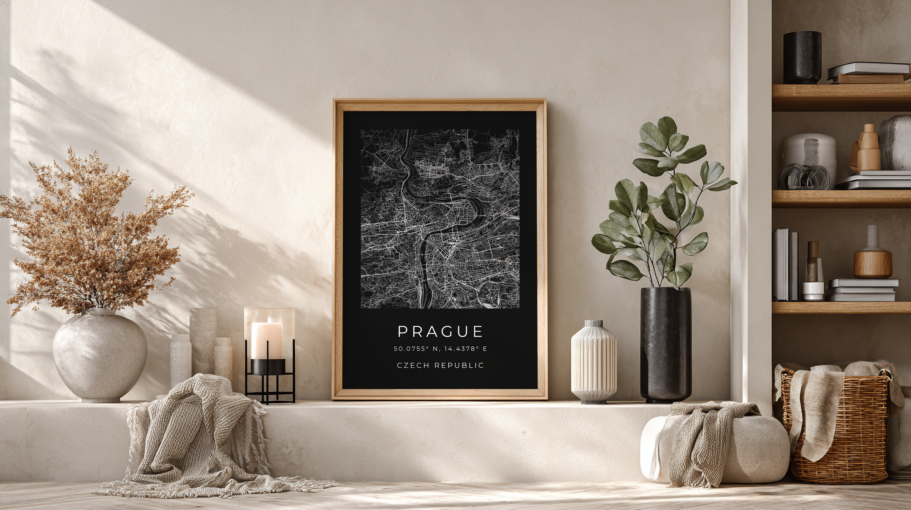 Prague Minimalist City Map
