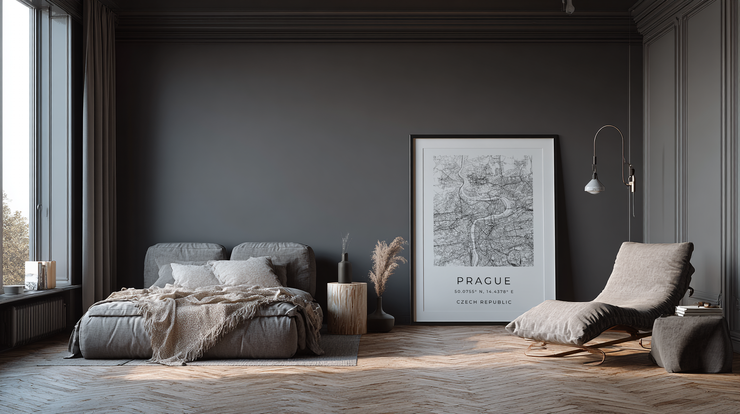 Prague Minimalist City Map