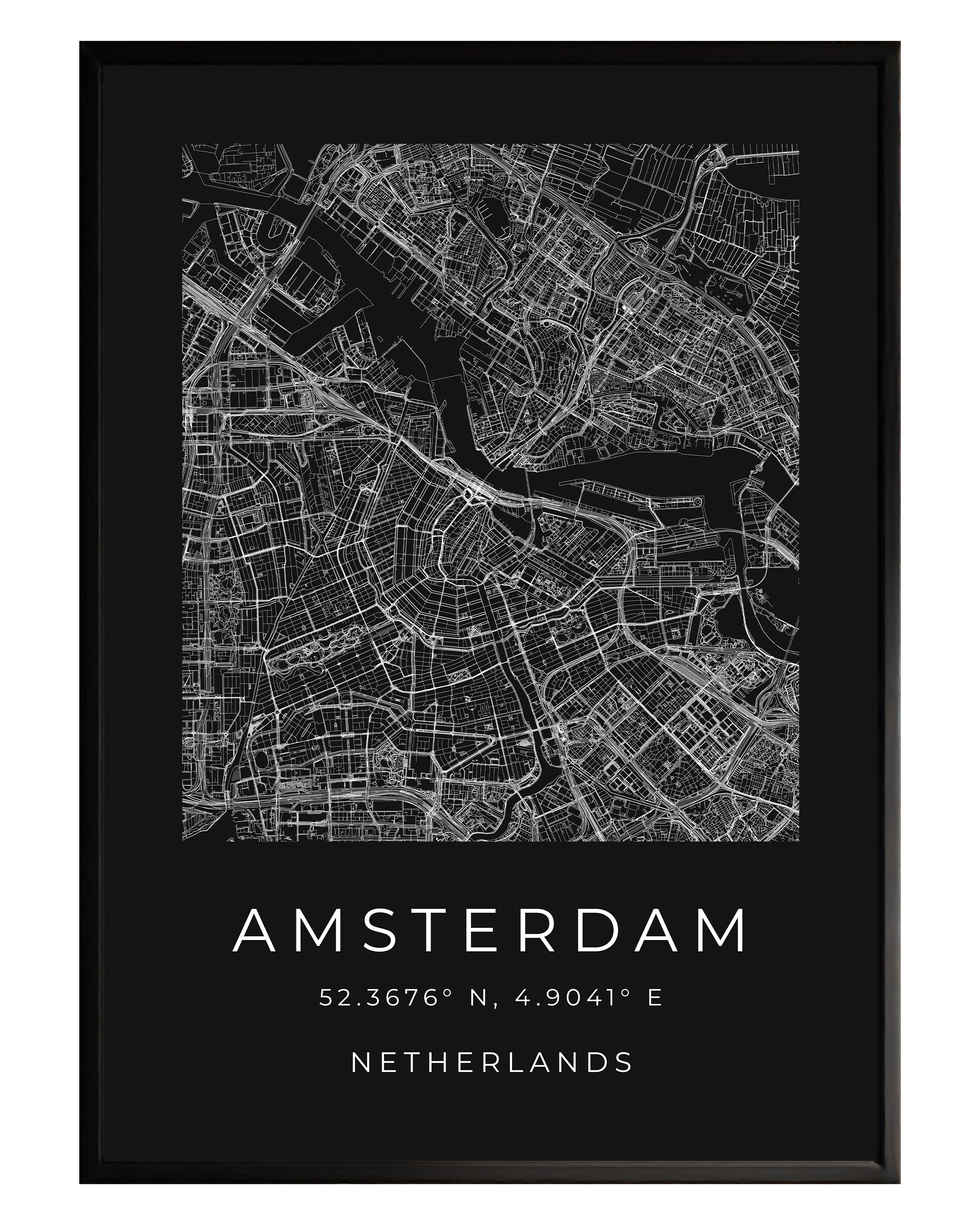 Amsterdam Minimalist City Map