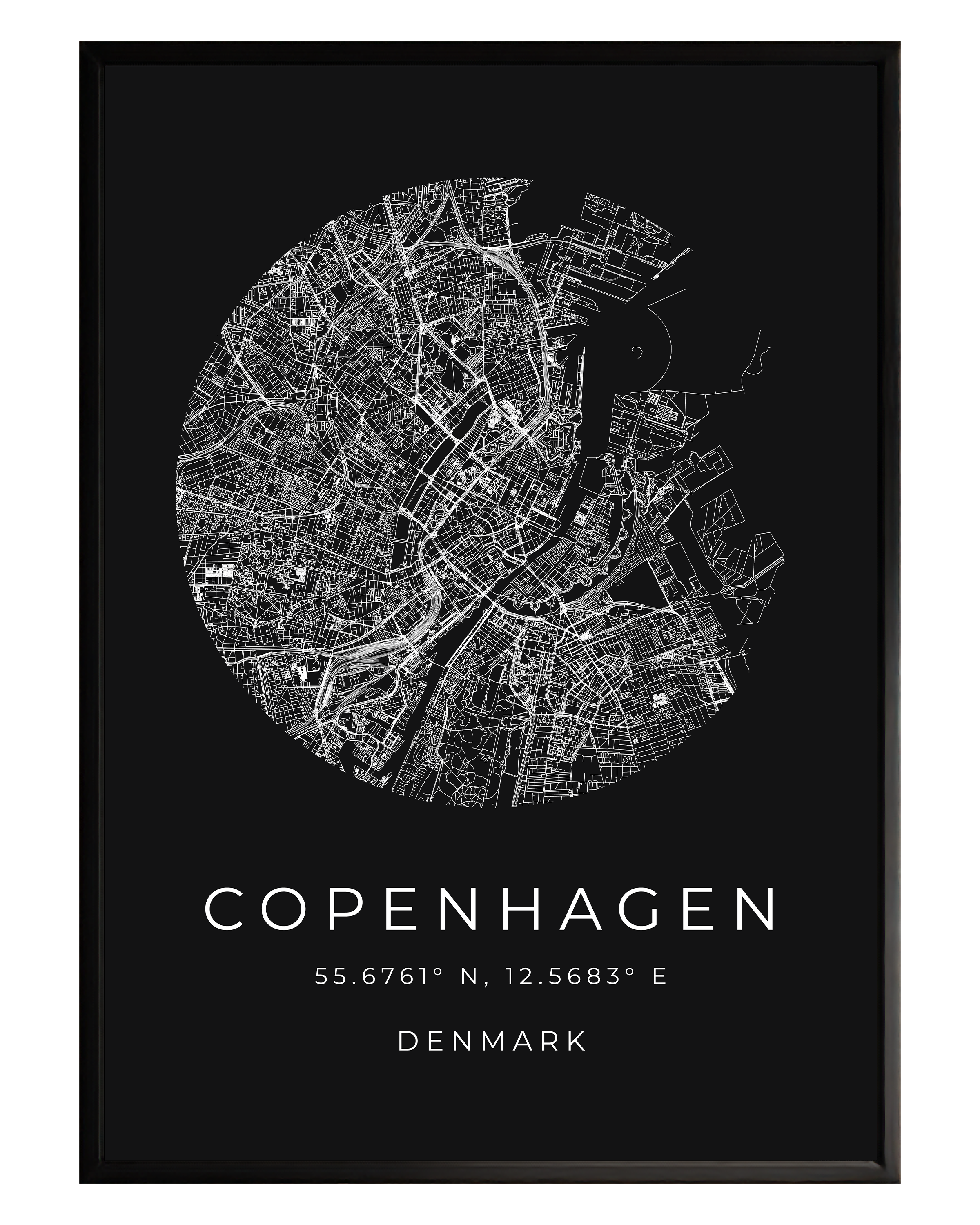 Copenhagen Minimalist City Map