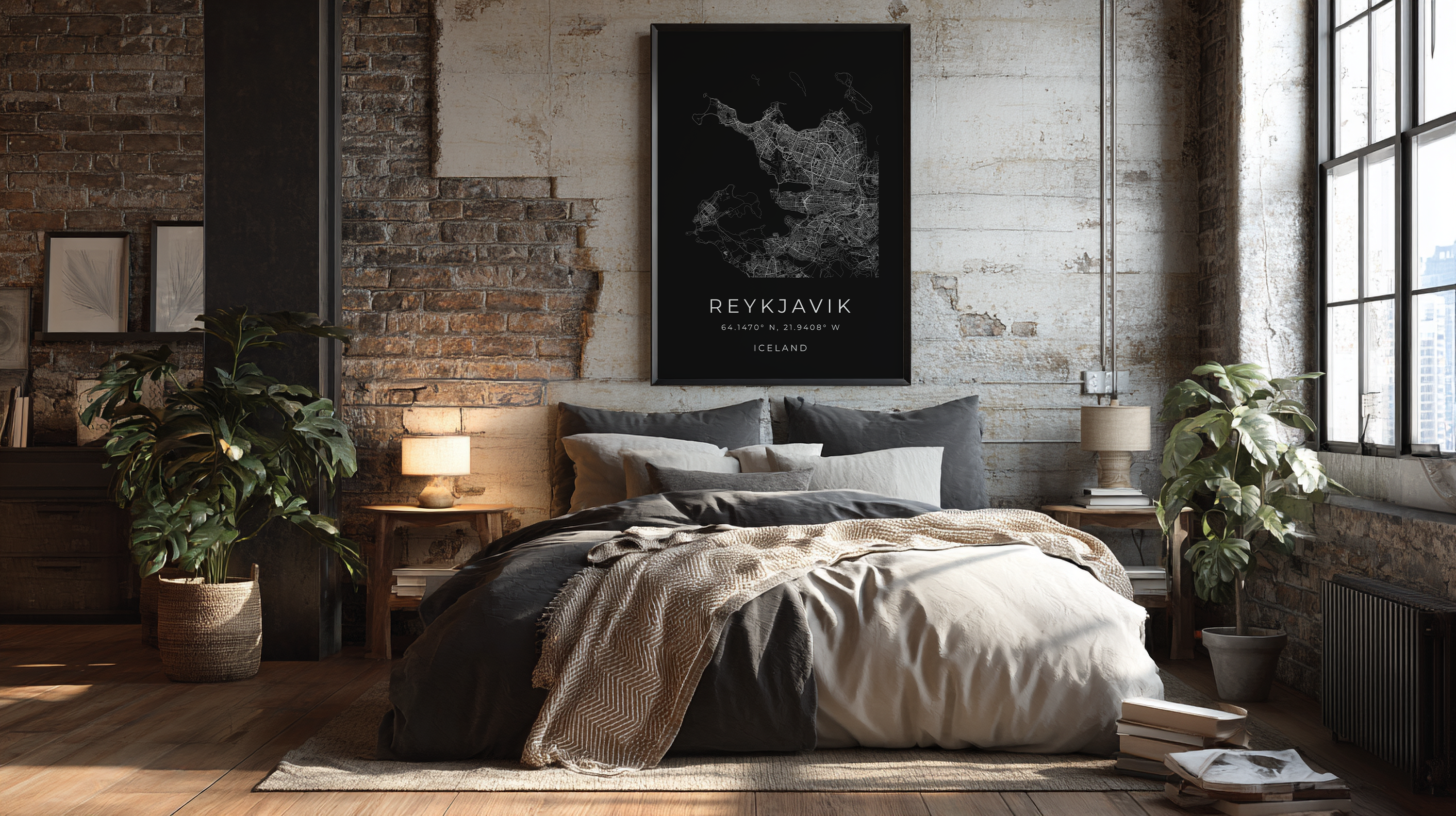 Reykjavik Minimalist City Map