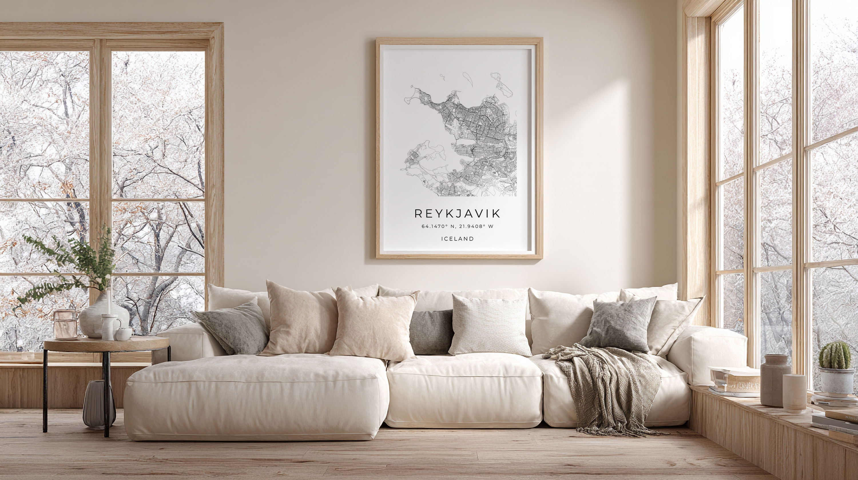 Reykjavik Minimalist City Map