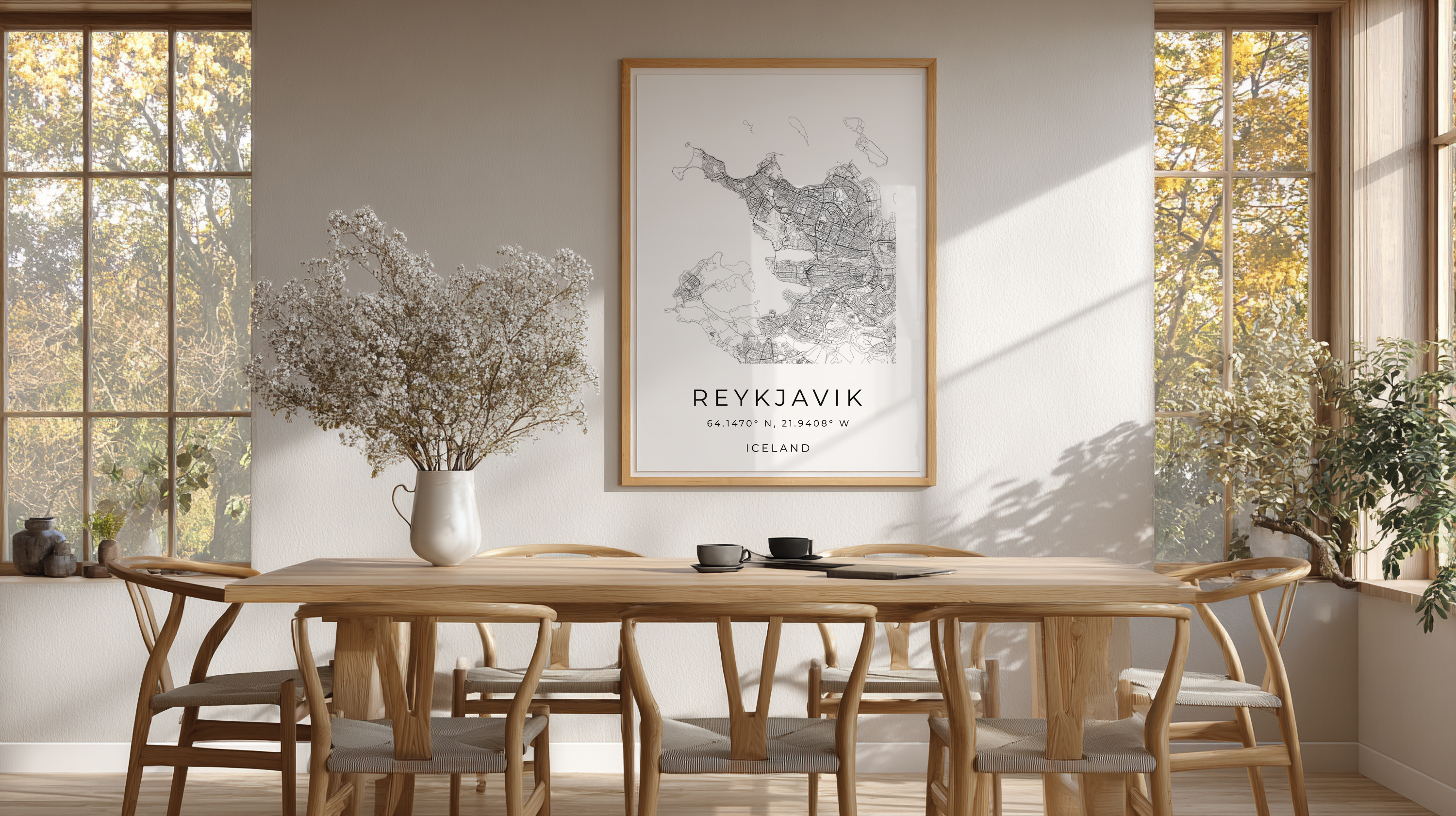Reykjavik Minimalist City Map