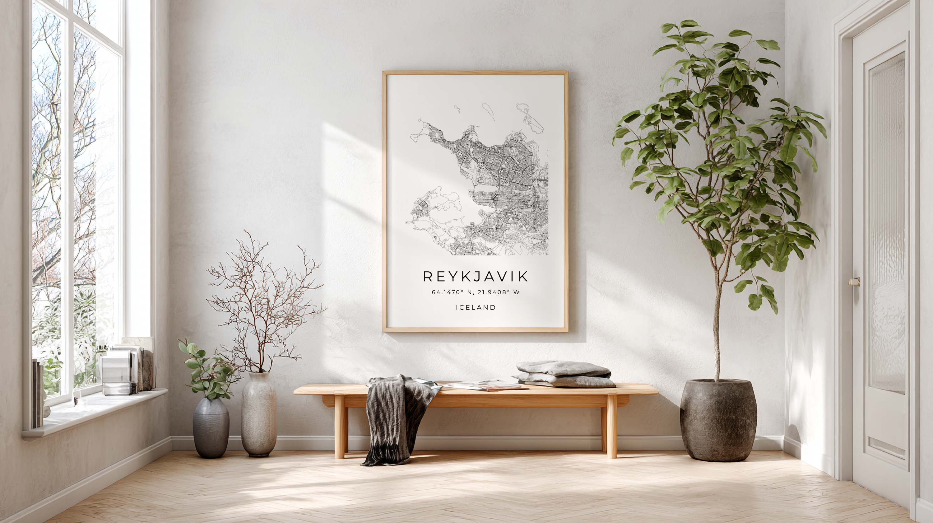 Reykjavik Minimalist City Map
