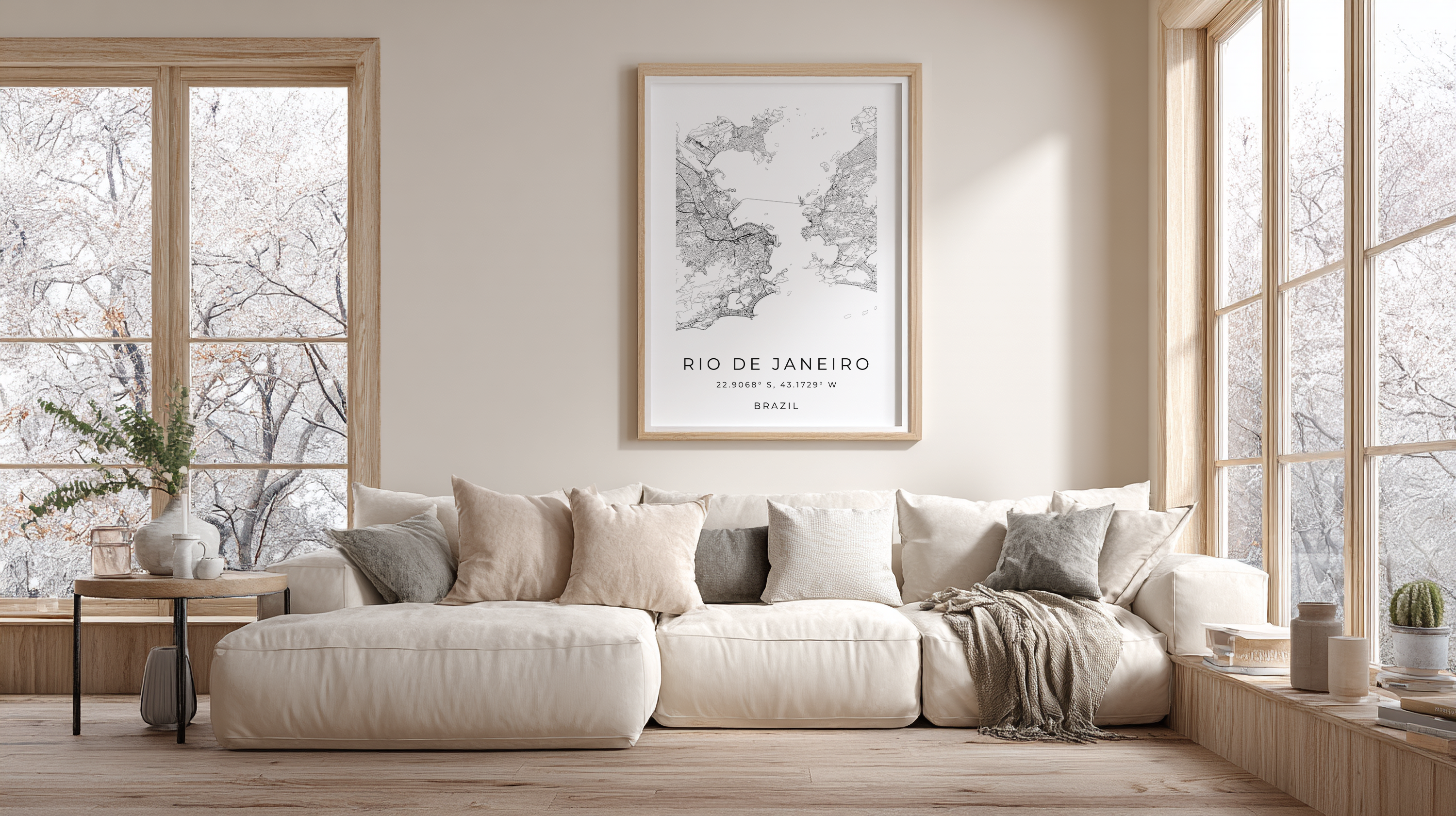 Rio De Janeiro Minimalist City Map