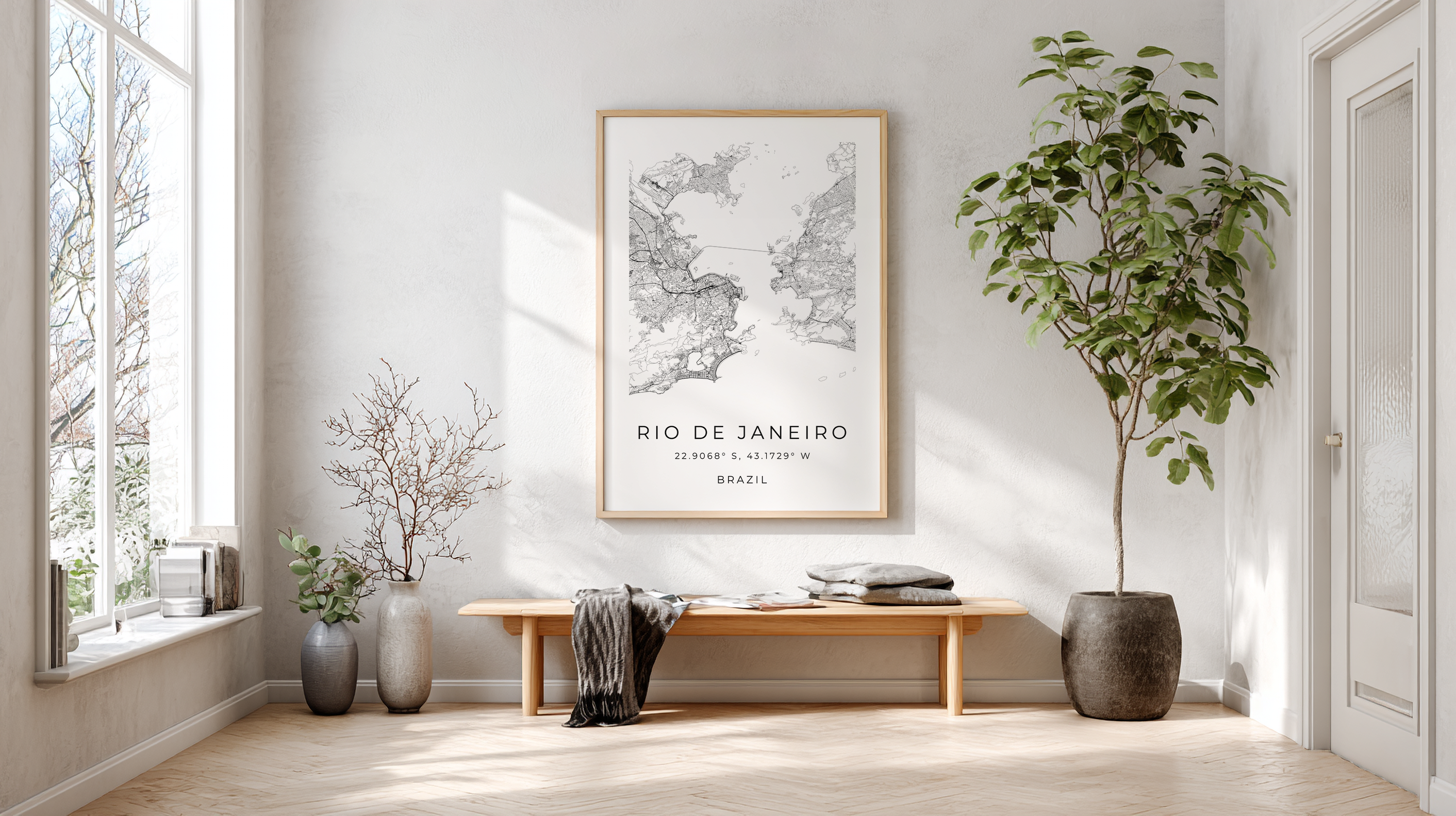 Rio De Janeiro Minimalist City Map
