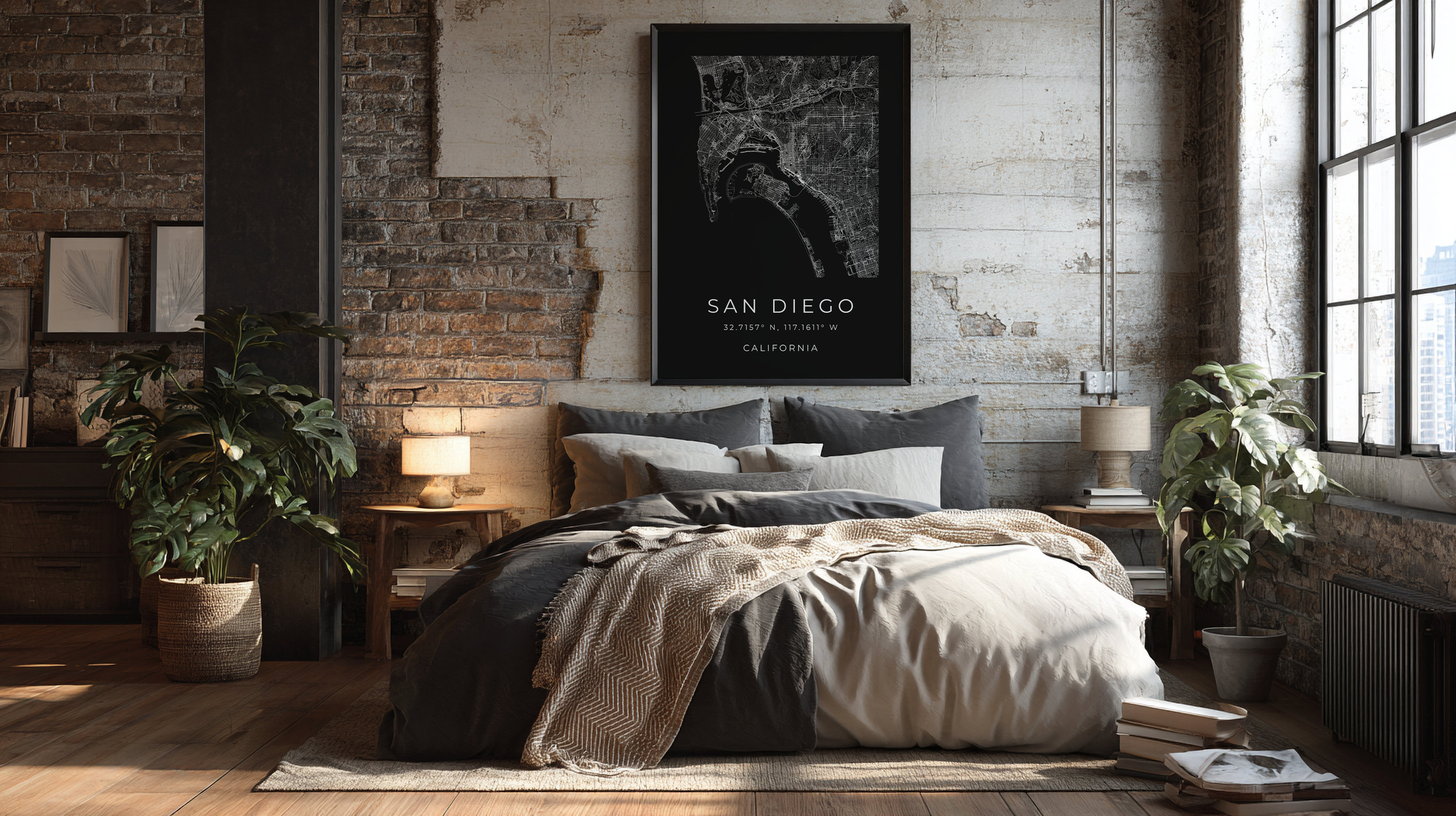 San Diego Minimalist City Map
