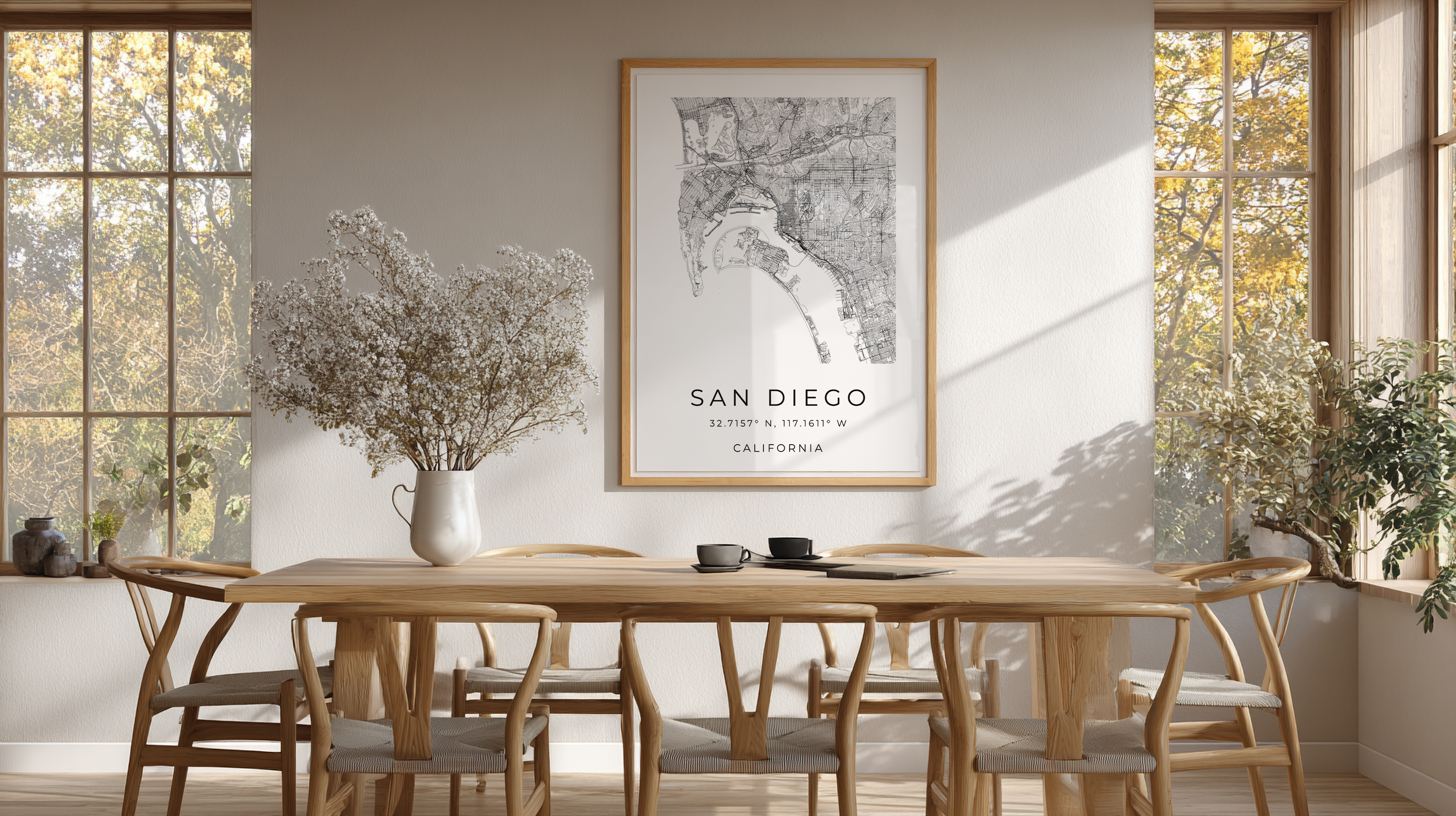 San Diego Minimalist City Map