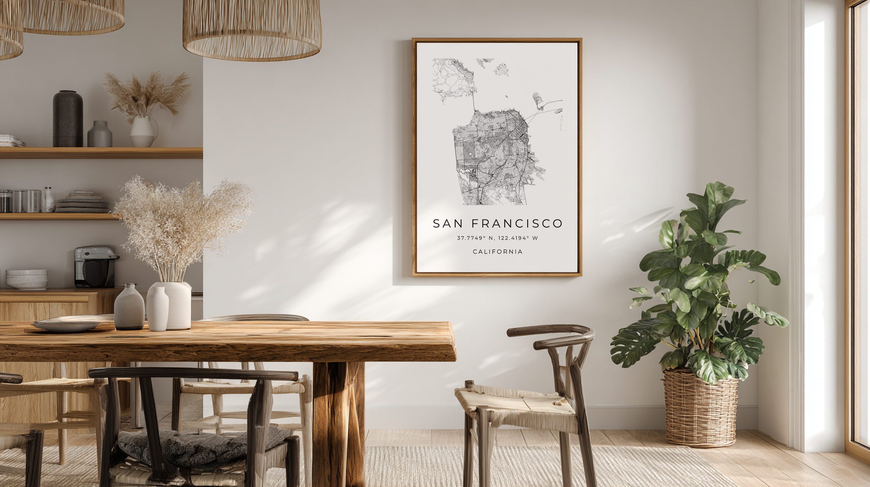 San Francisco Minimalist City Map