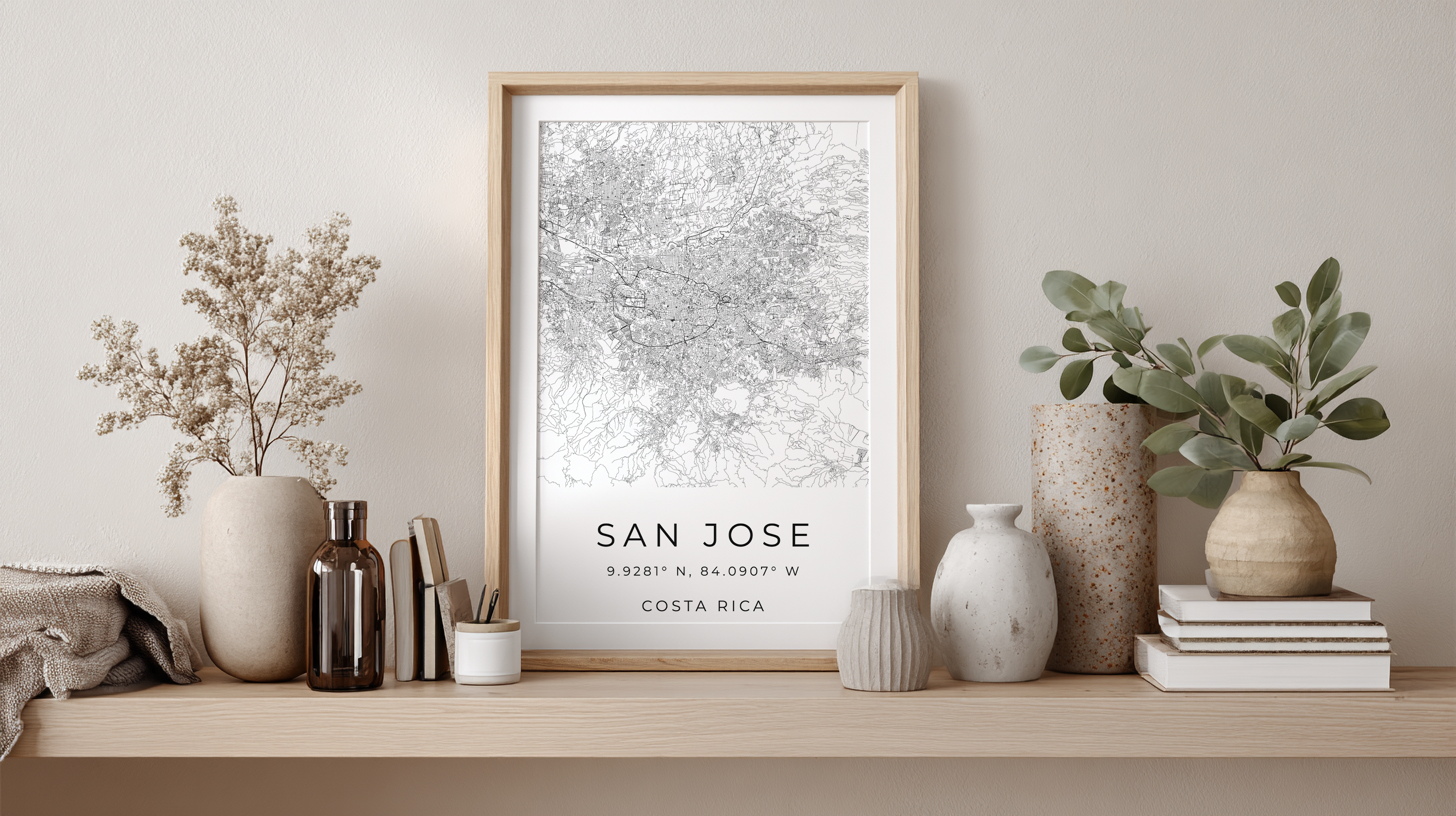 San Jose Minimalist City Map