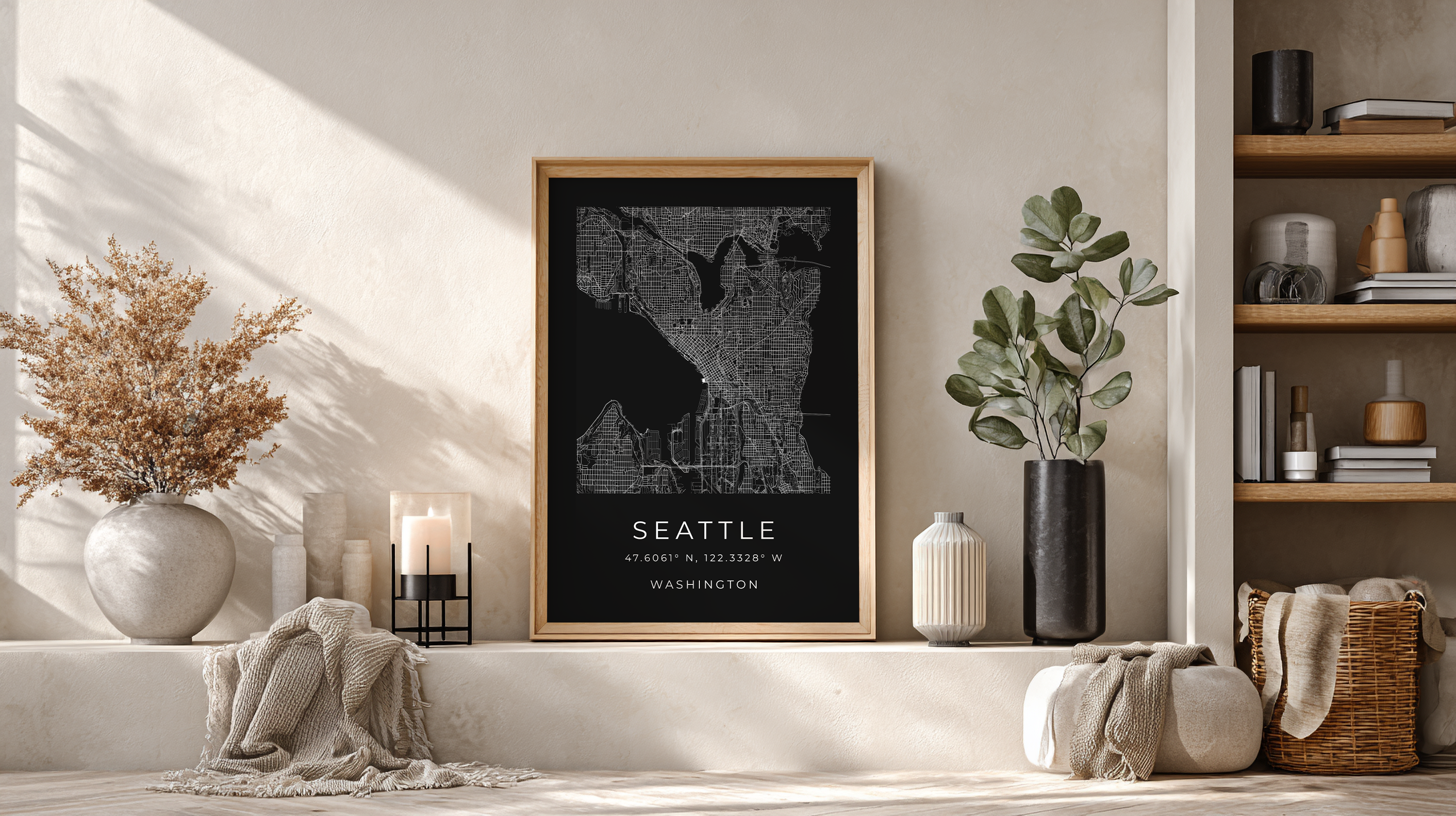 Seattle Minimalist City Map