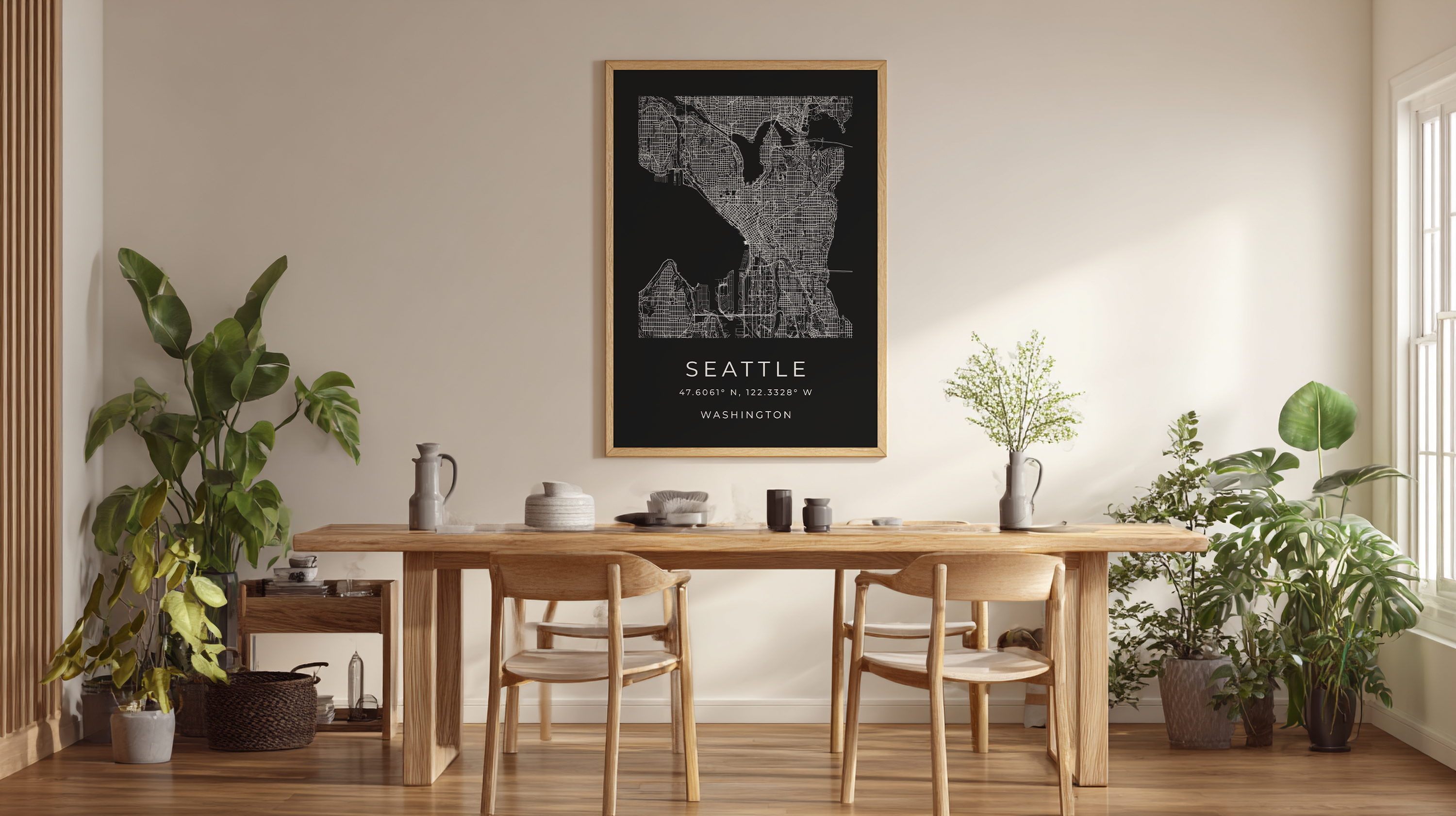 Seattle Minimalist City Map