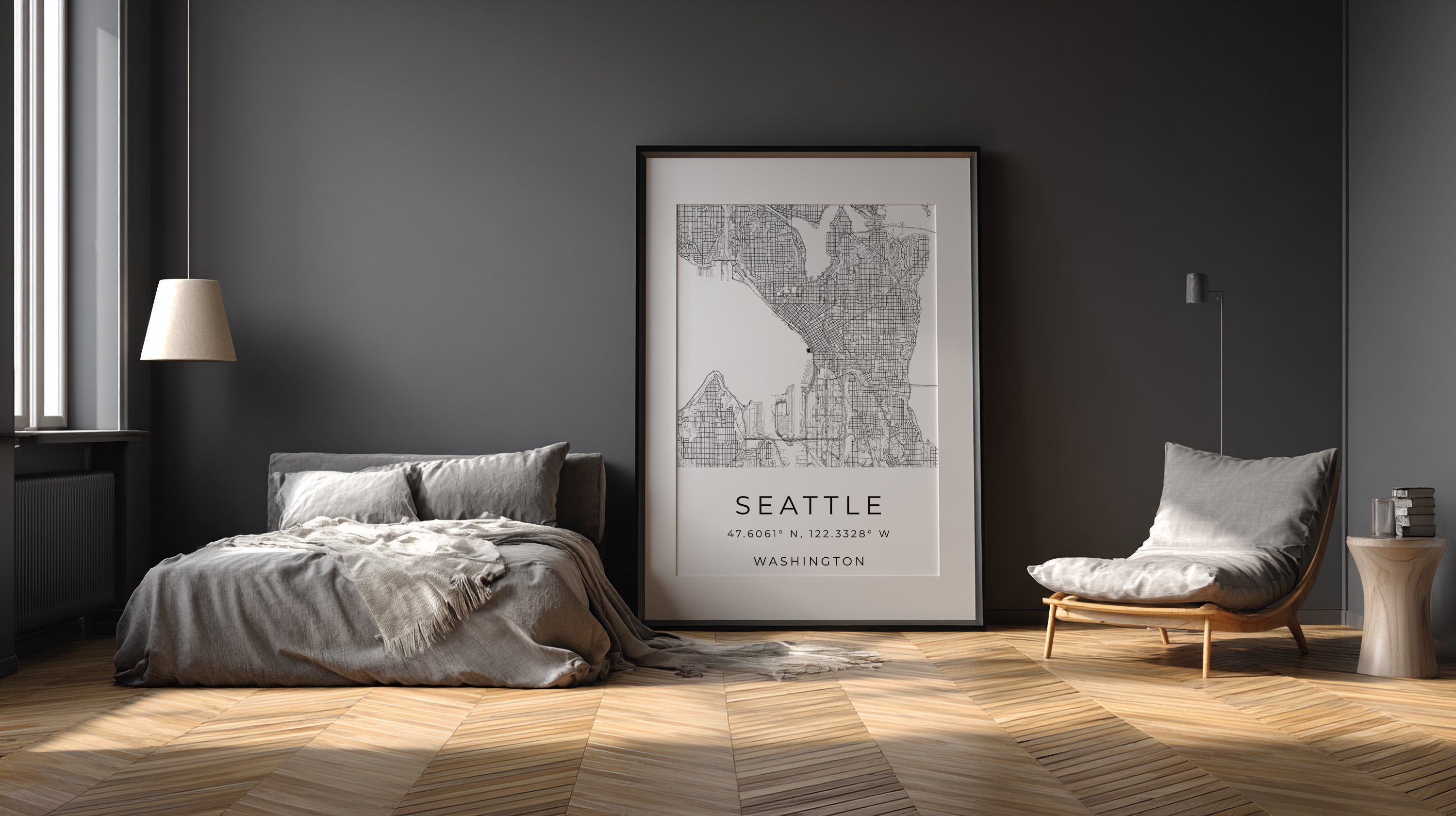 Seattle Minimalist City Map