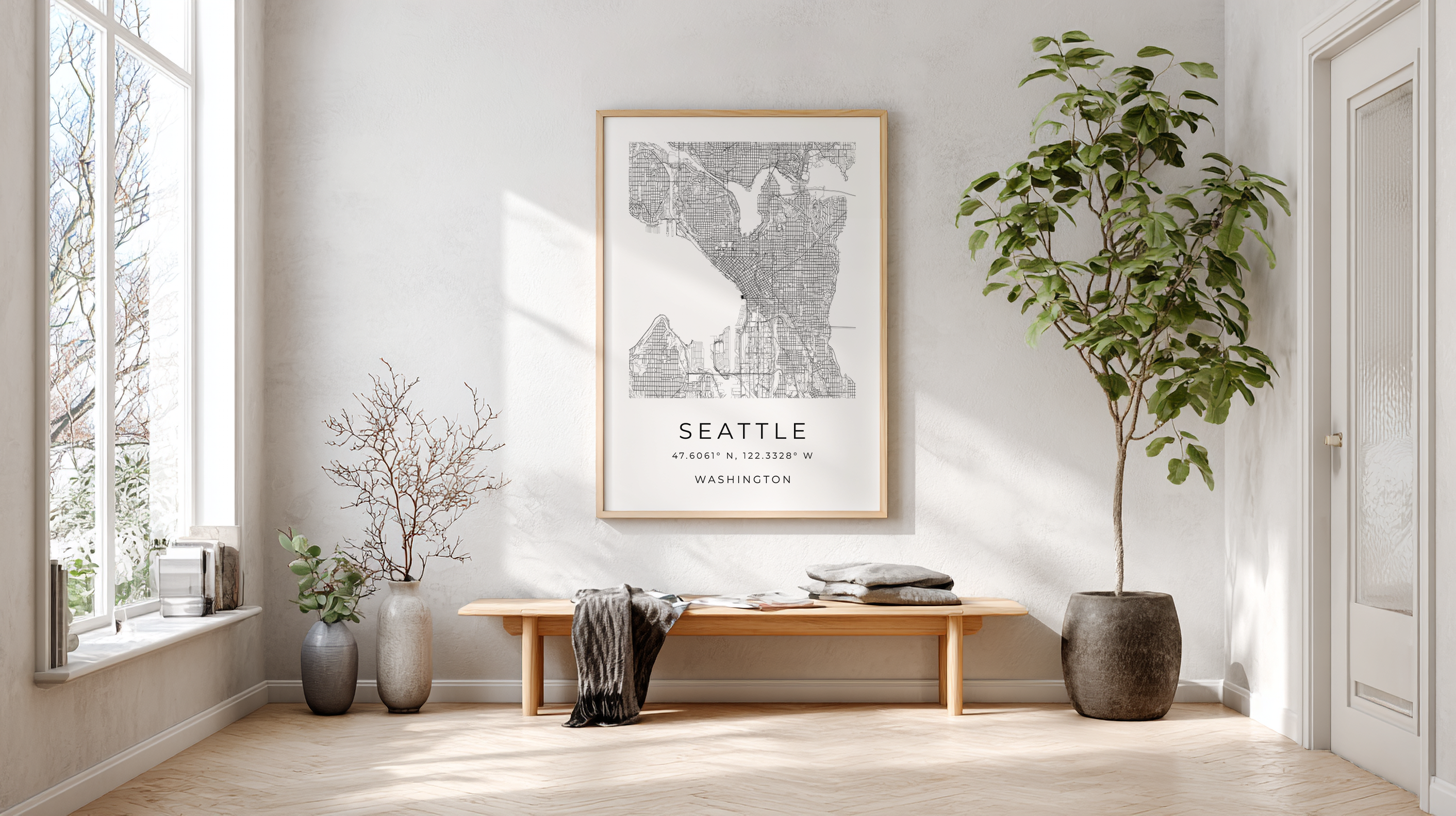Seattle Minimalist City Map