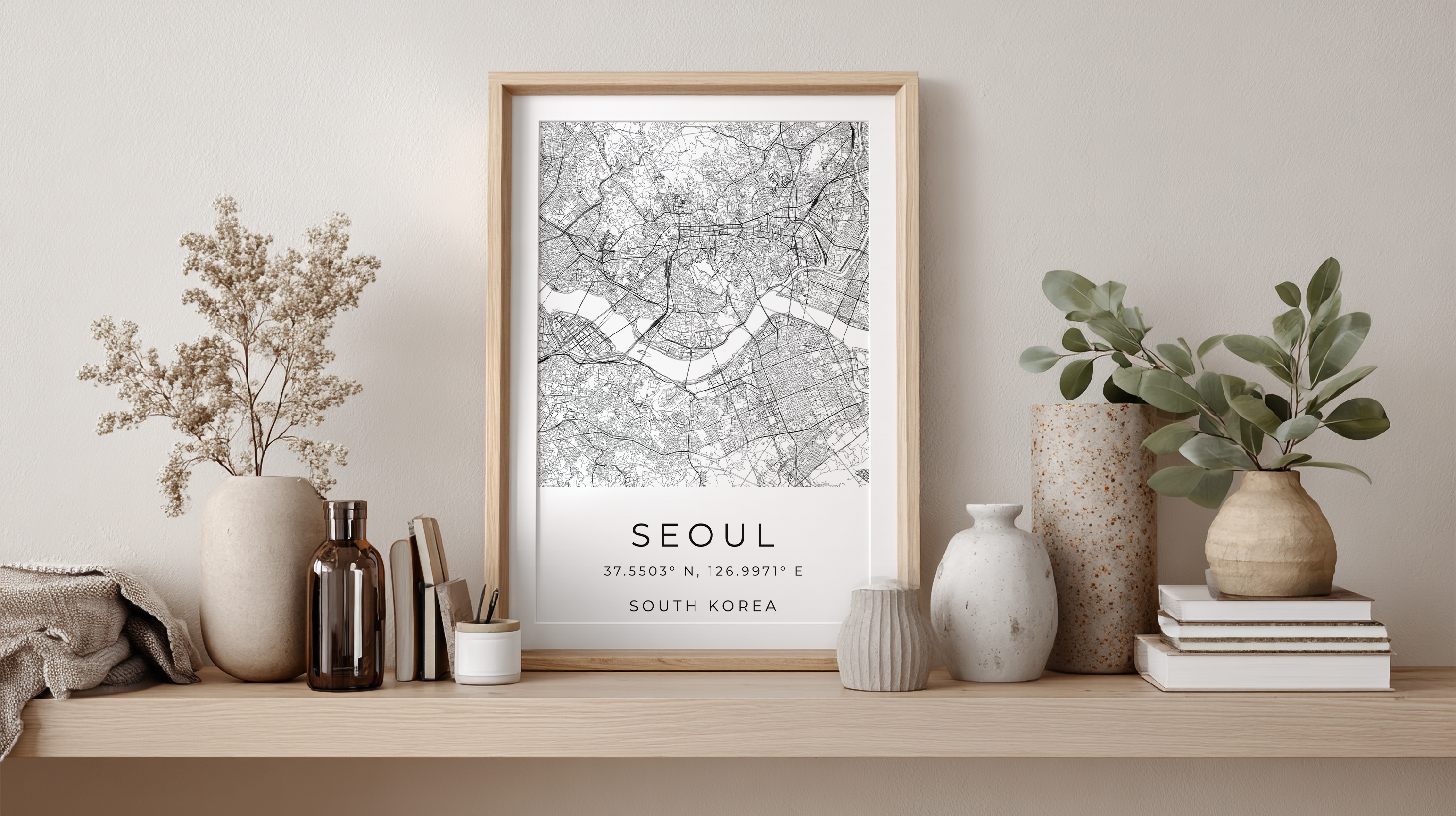 Seoul Minimalist City Map