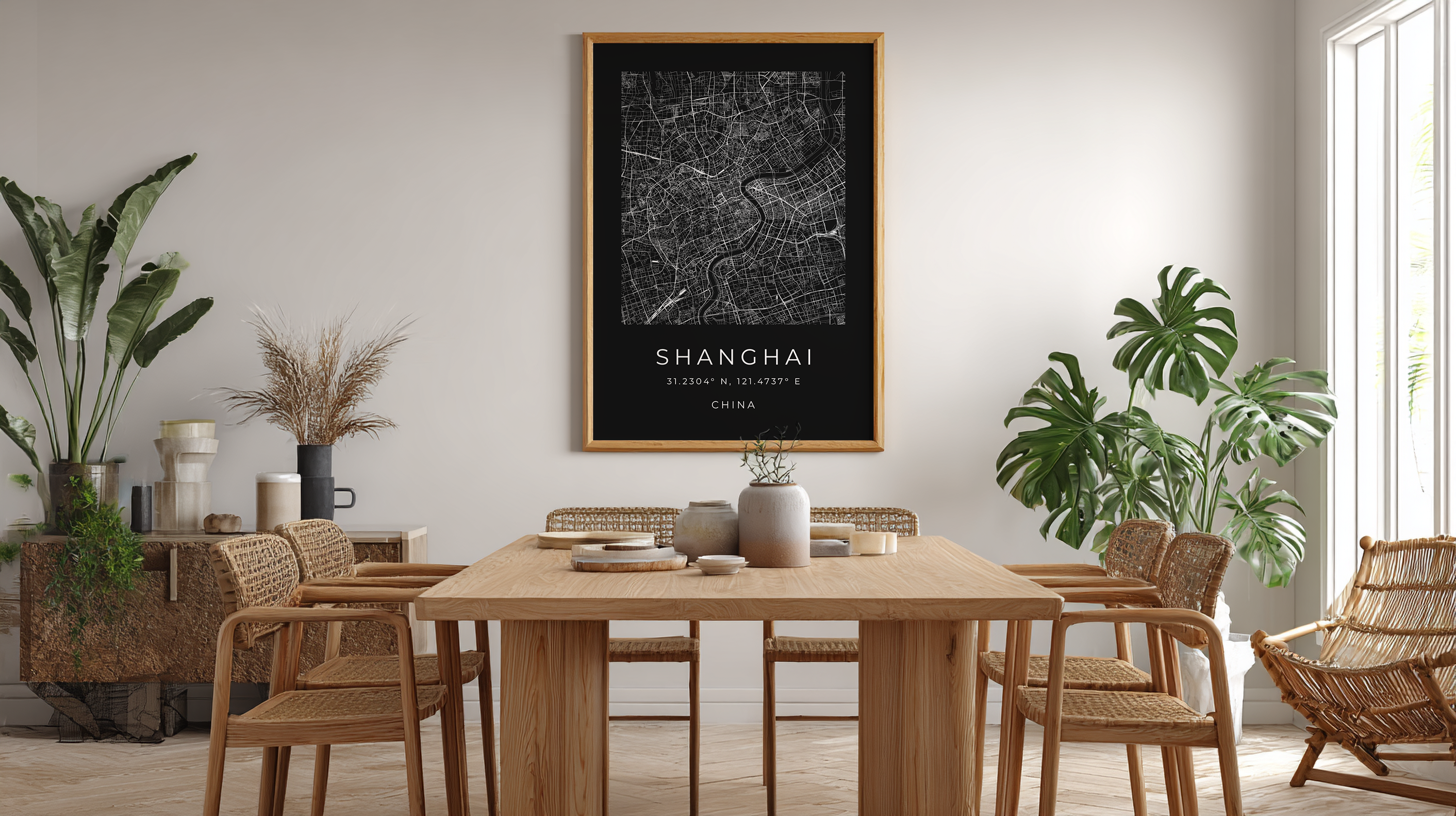 Shanghai Minimalist City Map