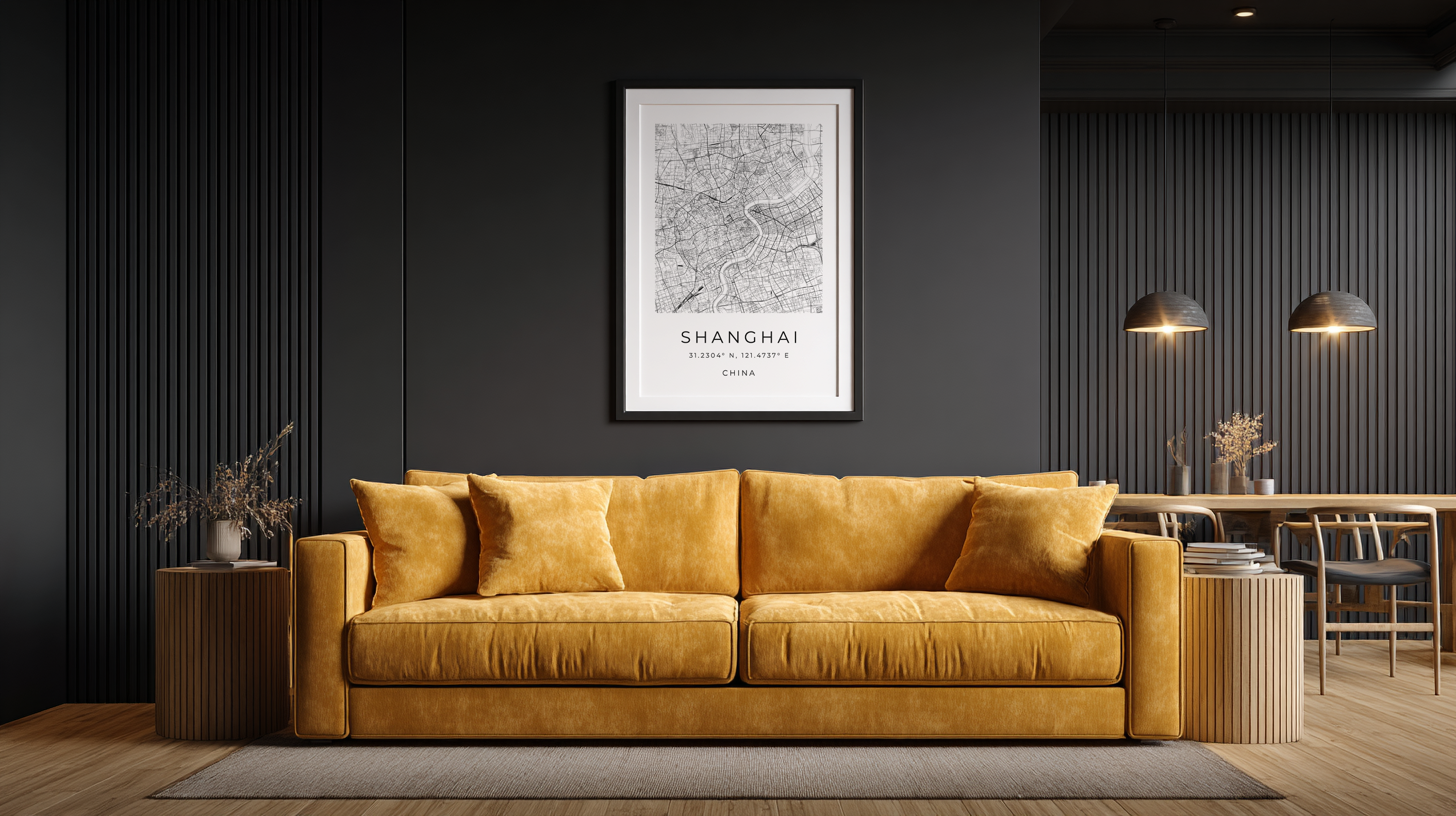 Shanghai Minimalist City Map