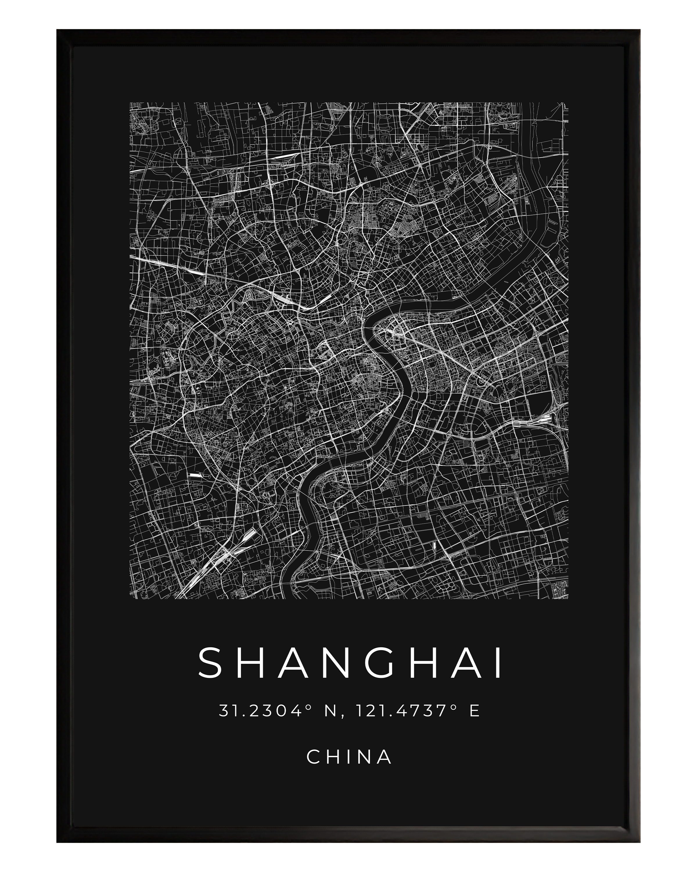 Shanghai Minimalist City Map