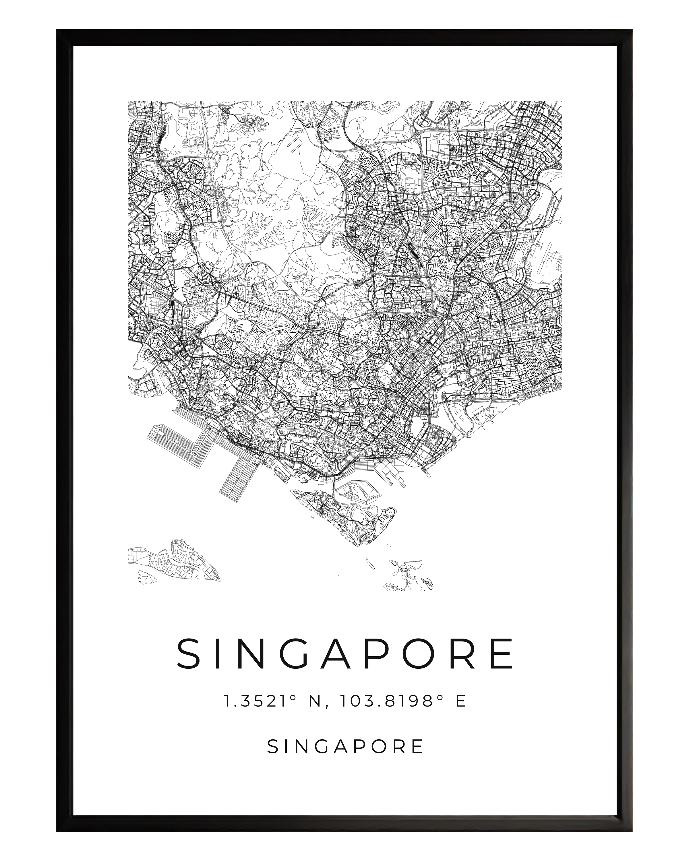 Singapore Minimalist City Map