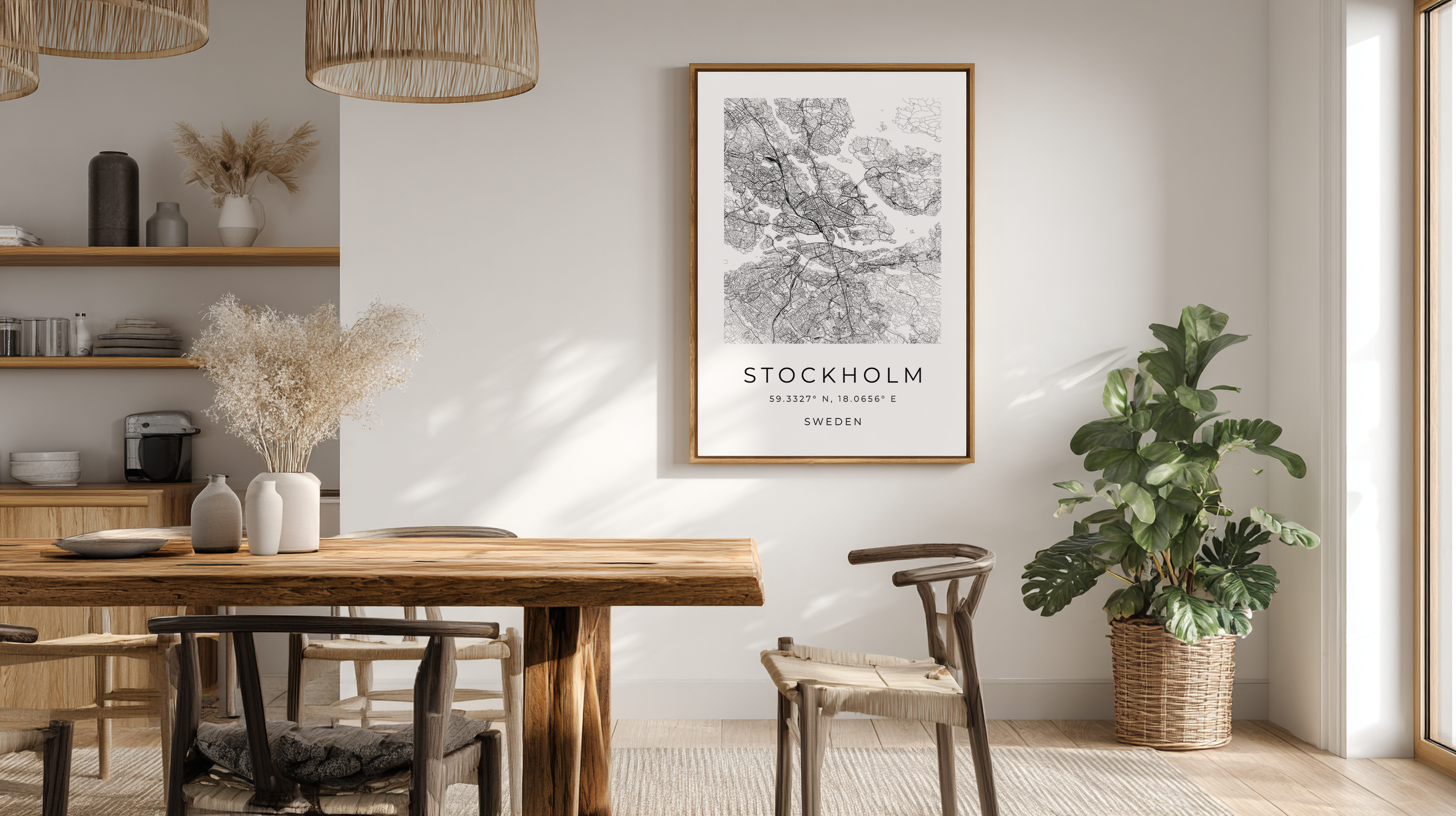 Stockholm Minimalist City Map