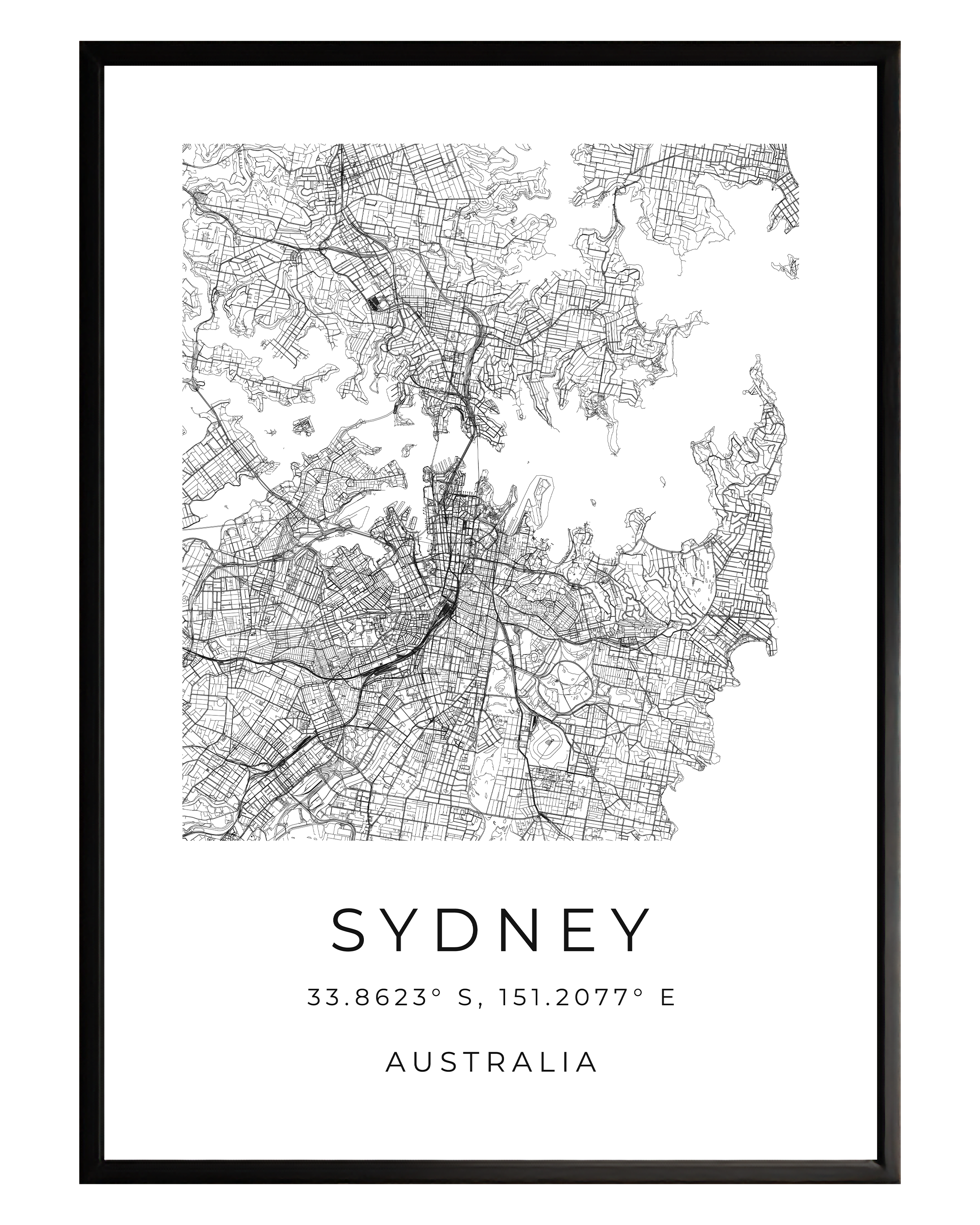 Sydney Minimalist City Map