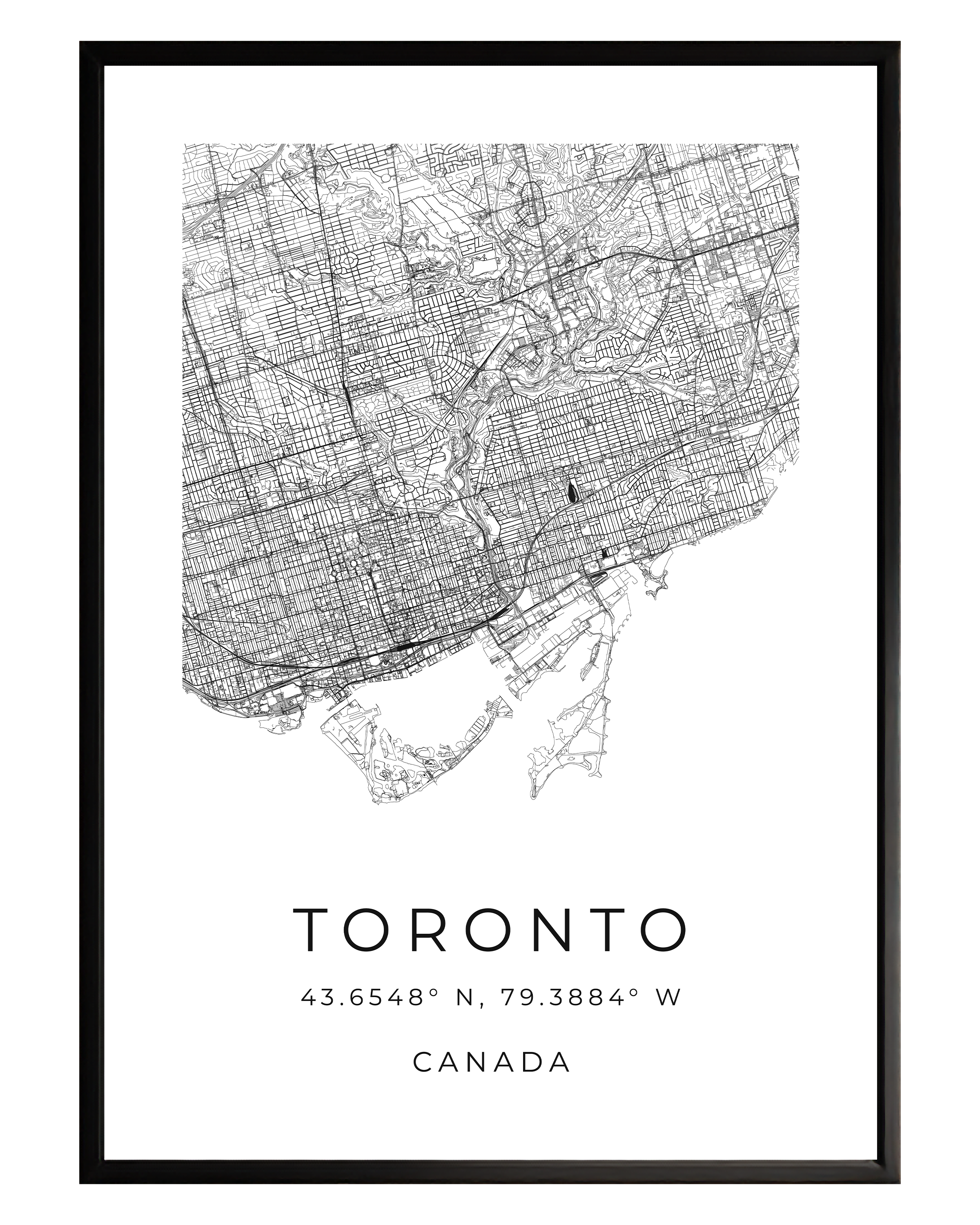 Toronto Minimalist City Map