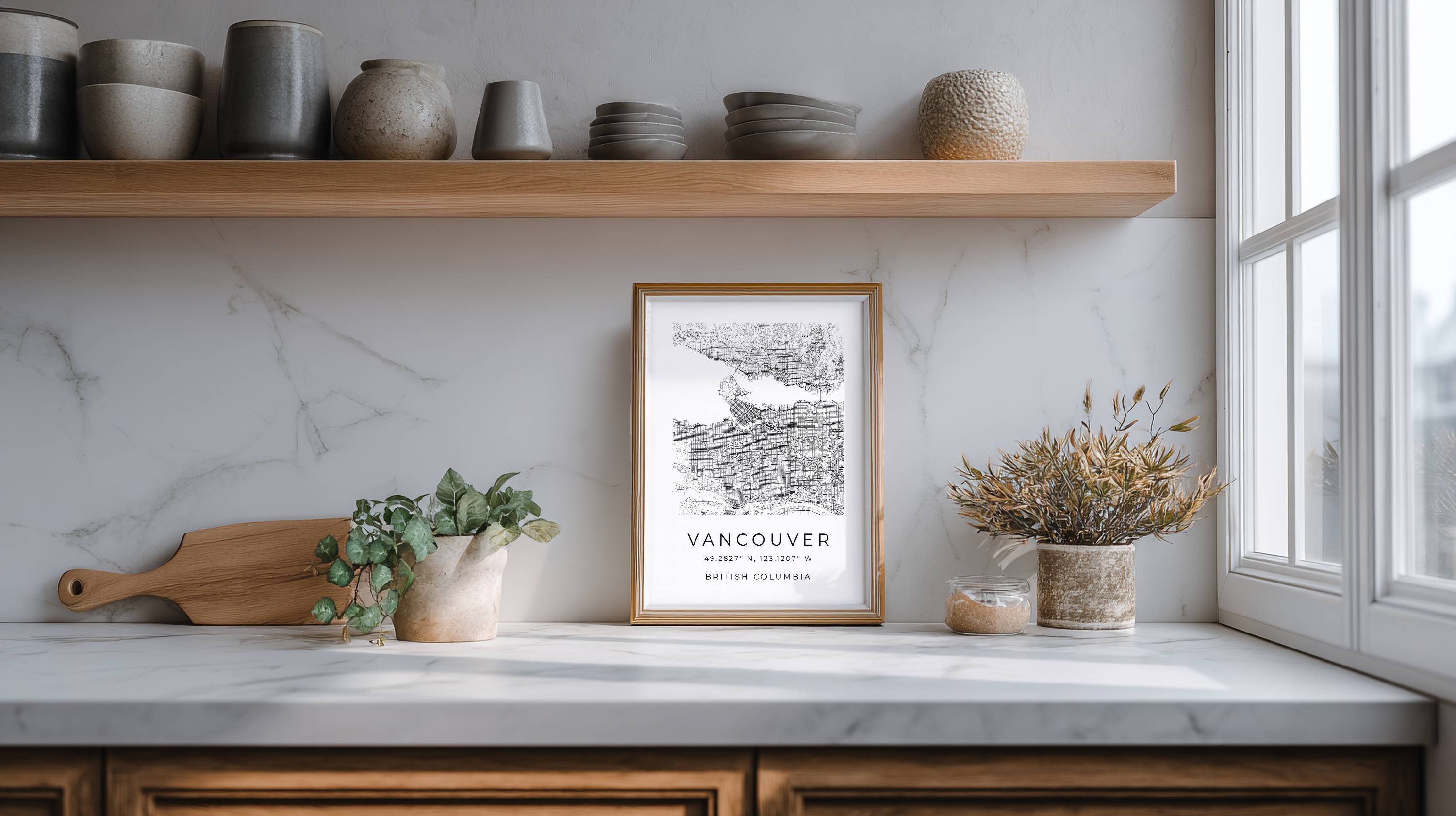 Vancouver Minimalist City Map