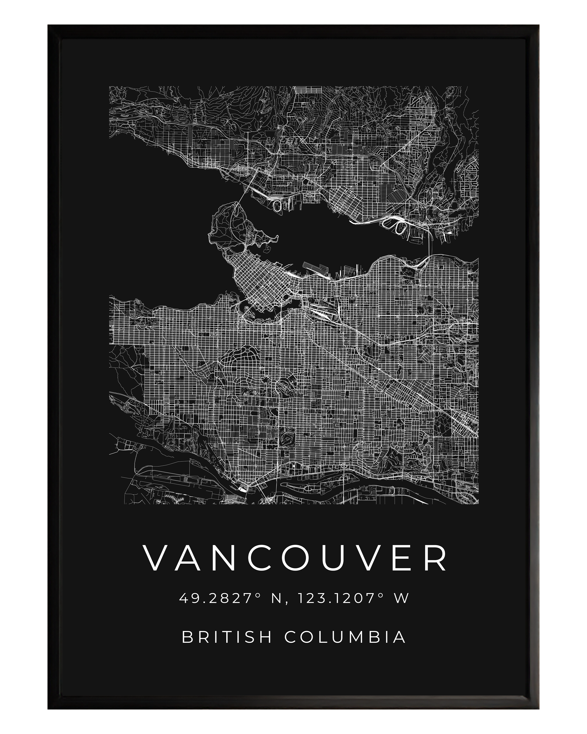 Vancouver Minimalist City Map
