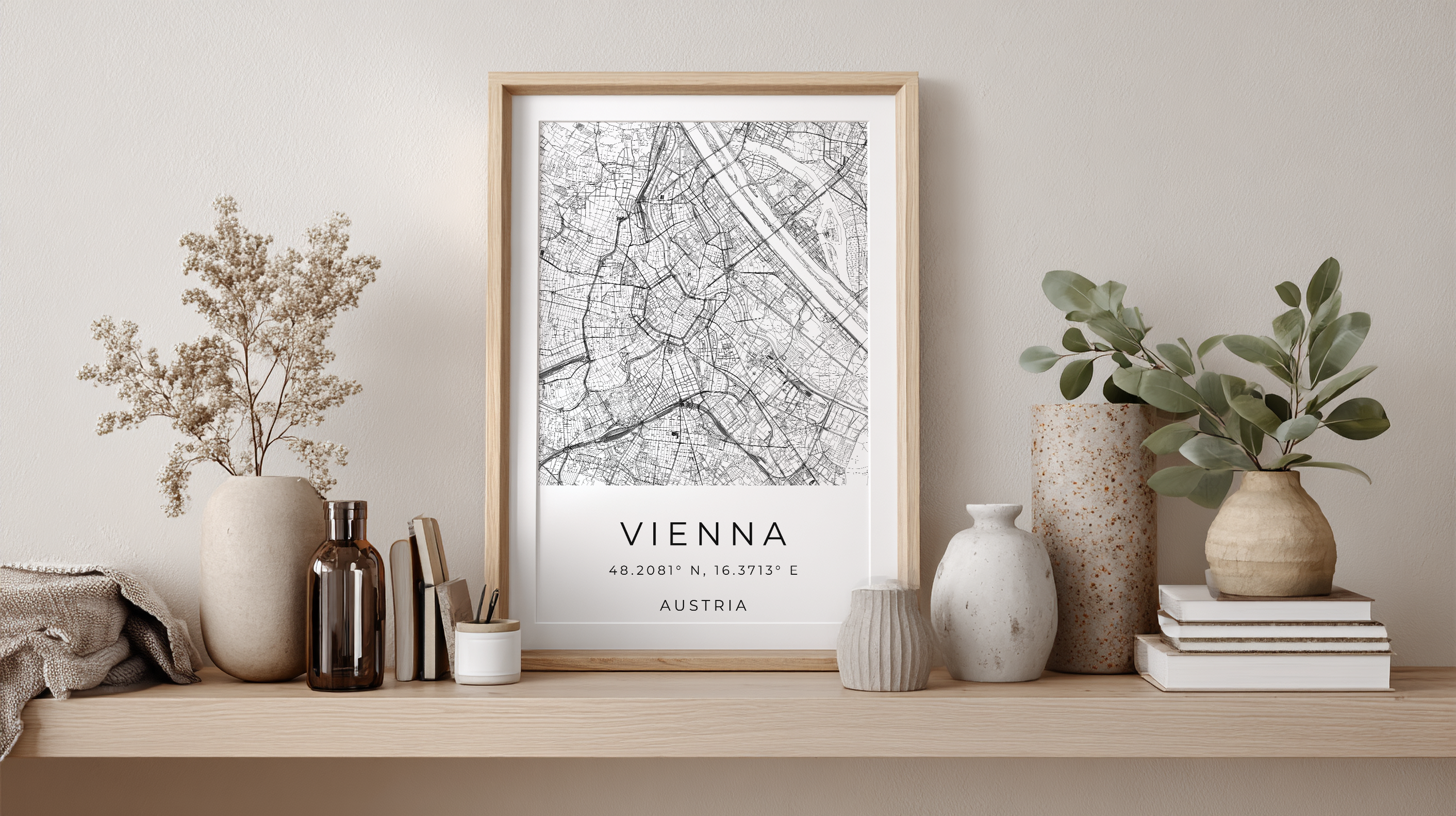 Vienna Minimalist City Map
