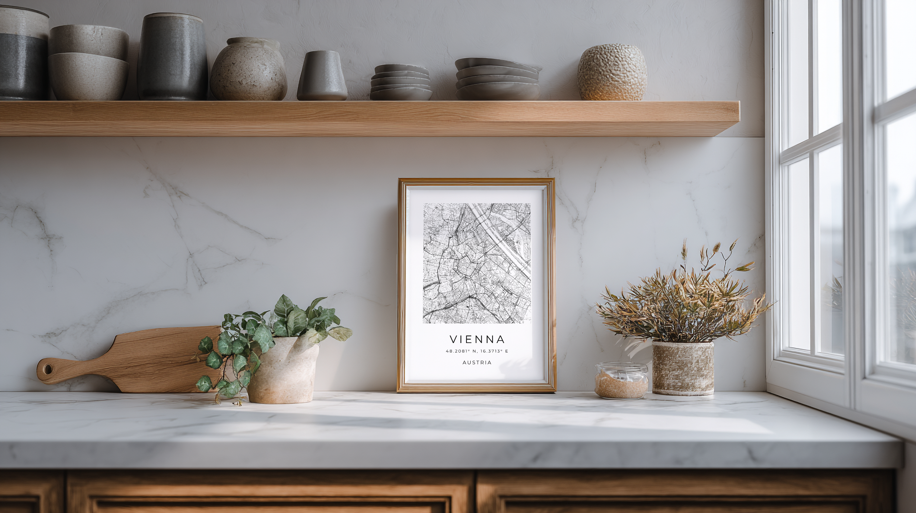 Vienna Minimalist City Map
