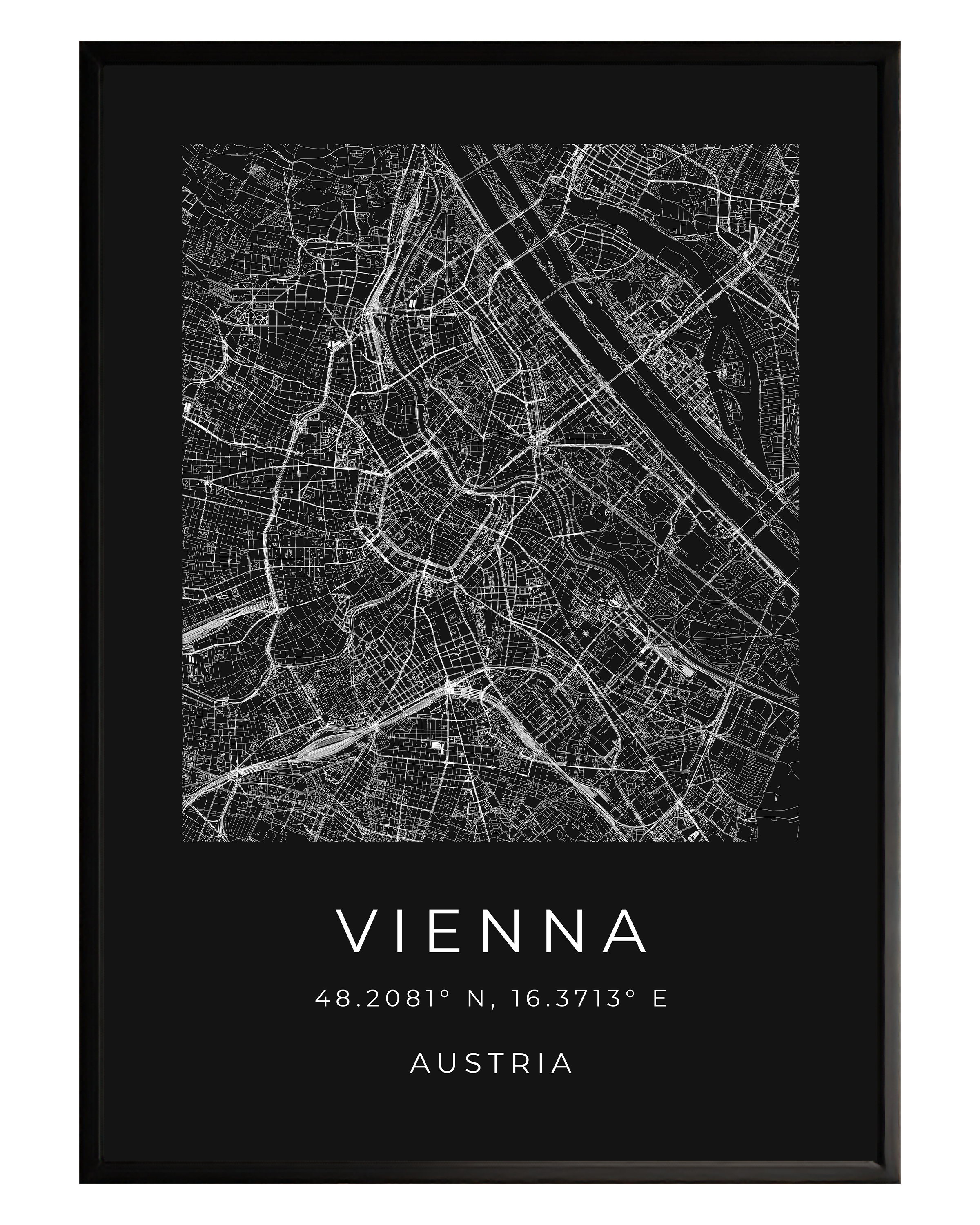 Vienna Minimalist City Map