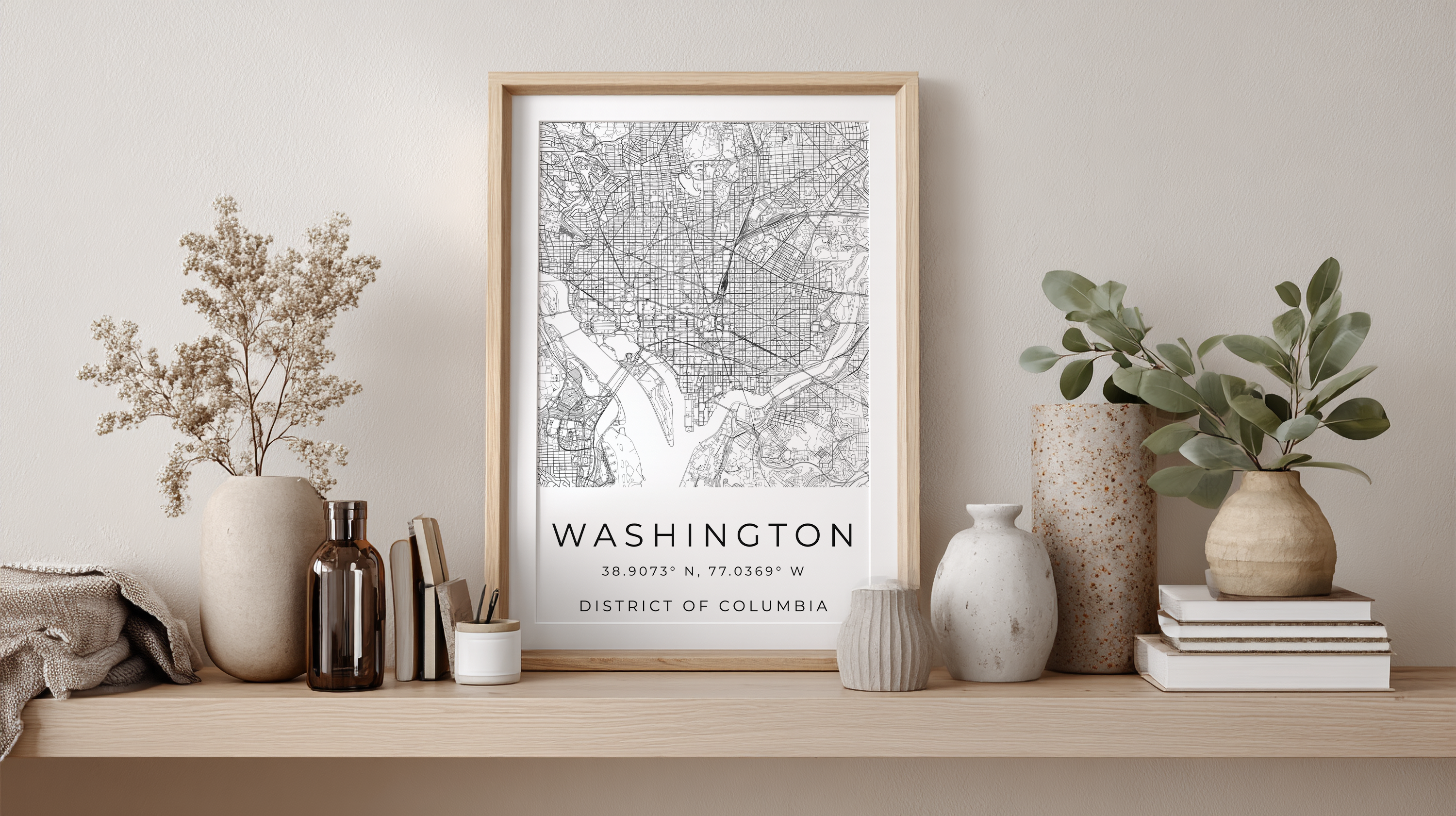 Washington D.C. Minimalist City Map