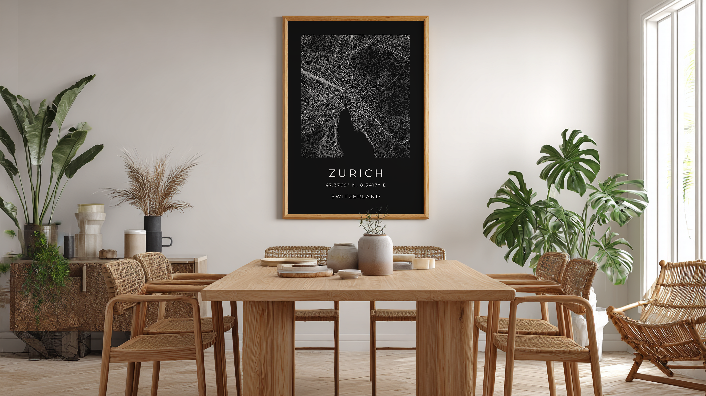 Zurich Minimalist City Map