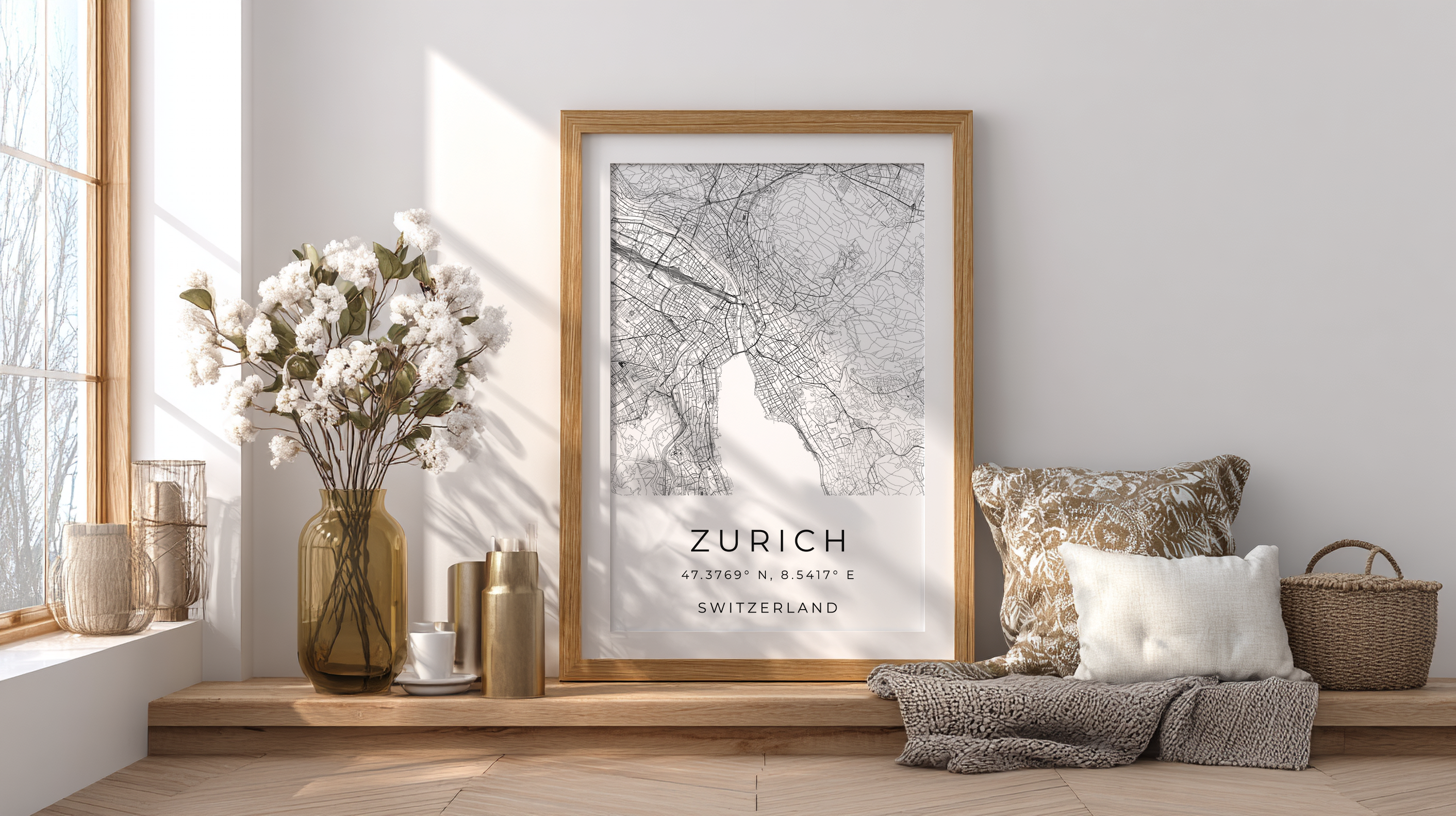 Zurich Minimalist City Map