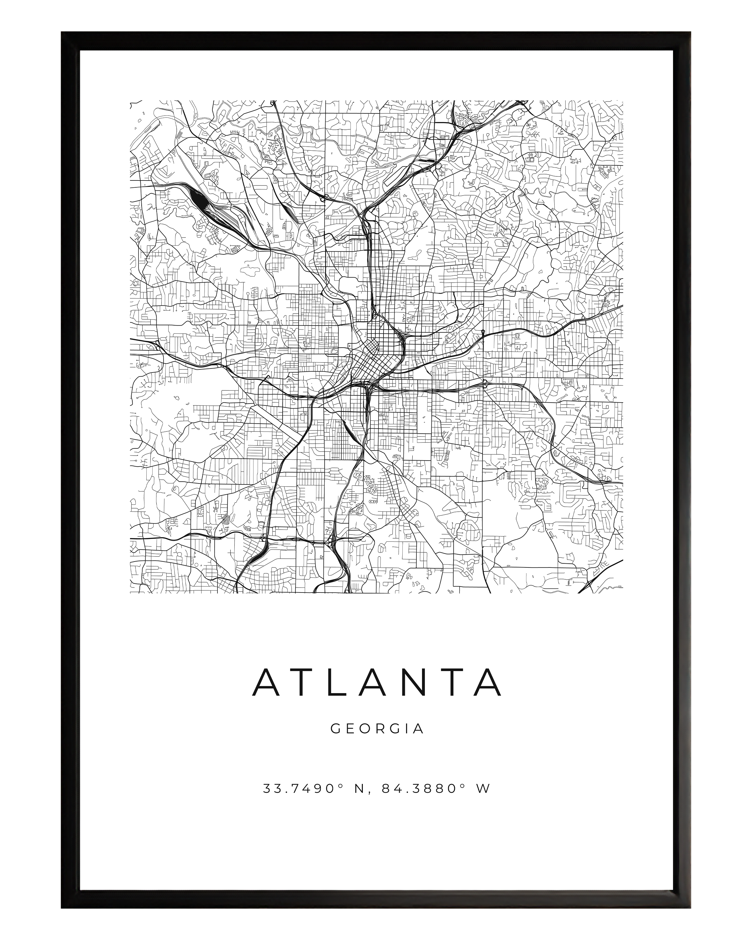 Atlanta Minimalist City Map