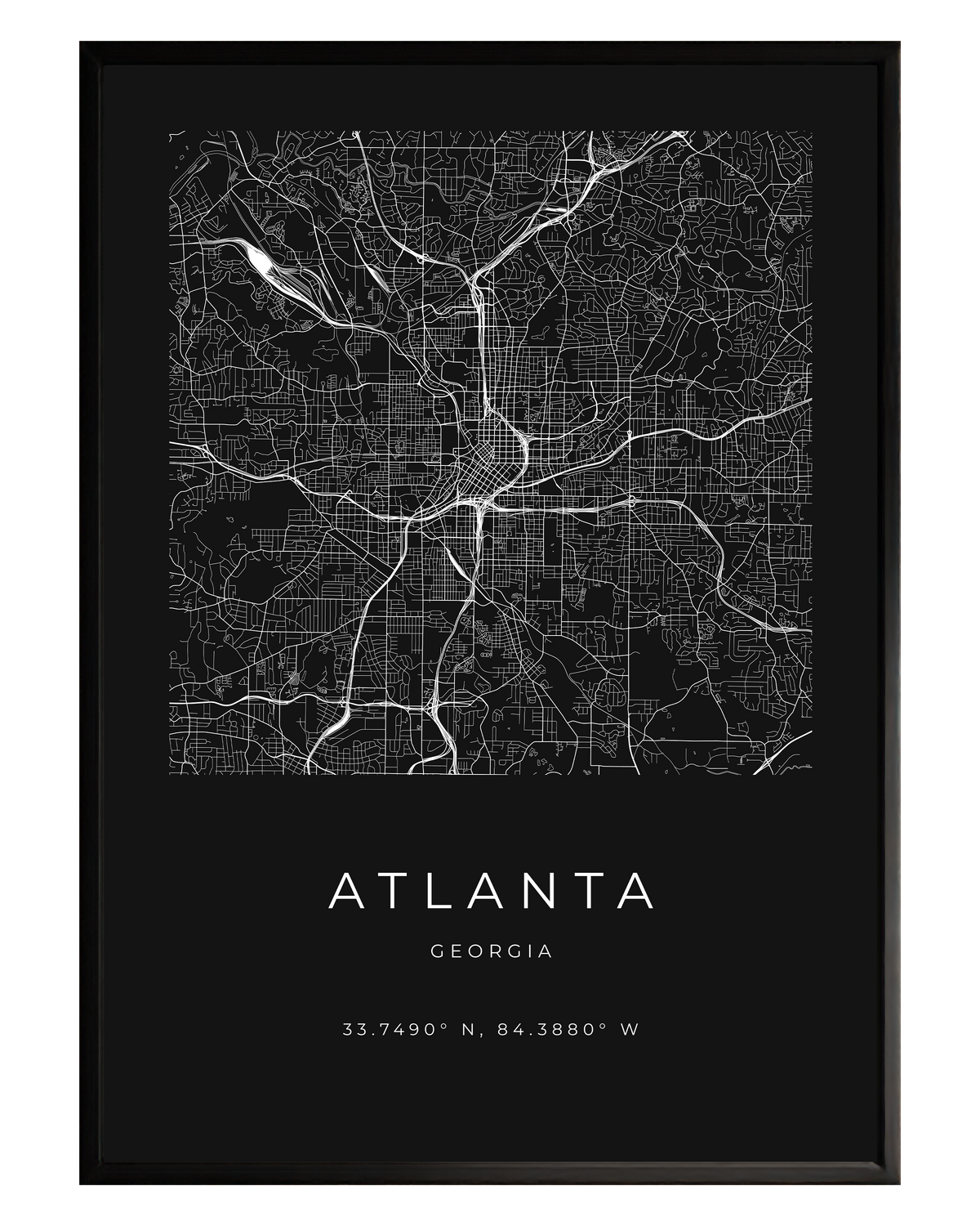 Atlanta Minimalist City Map