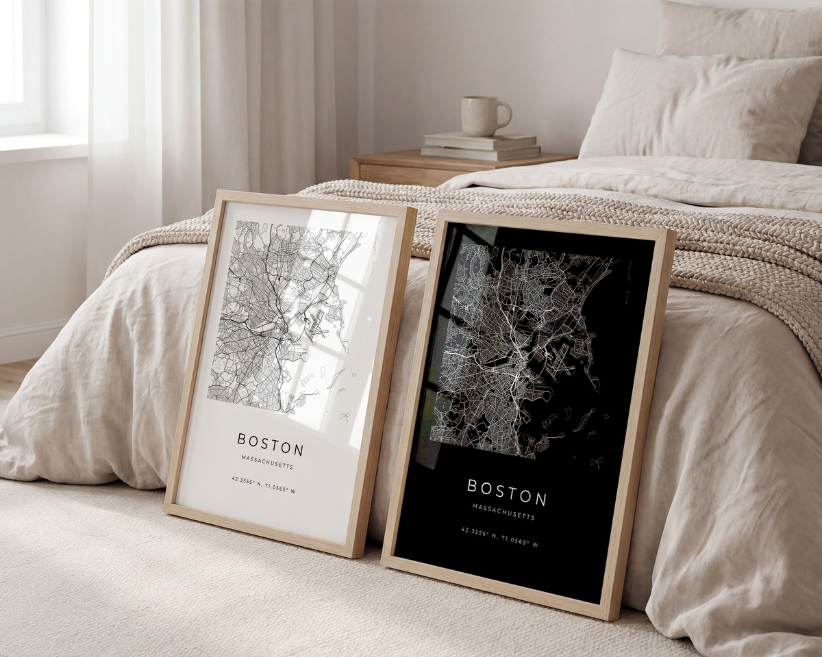 Boston Minimalist City Map
