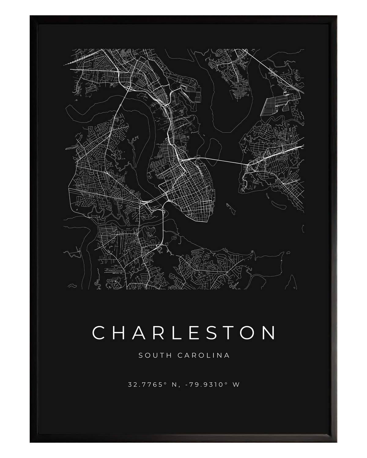 Charleston Minimalist City Map