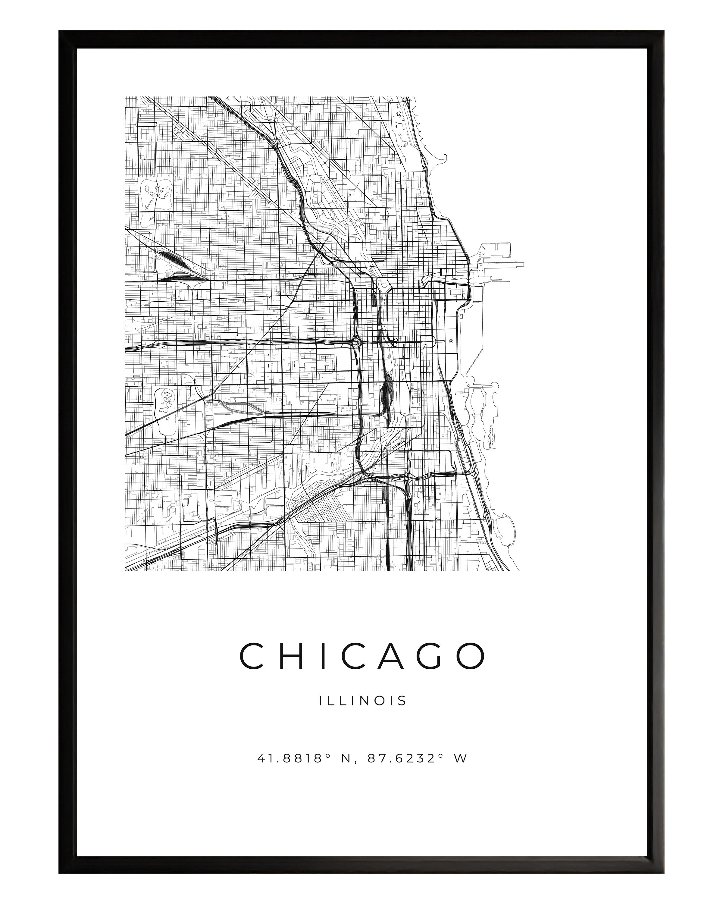 Chicago Minimalist City Map