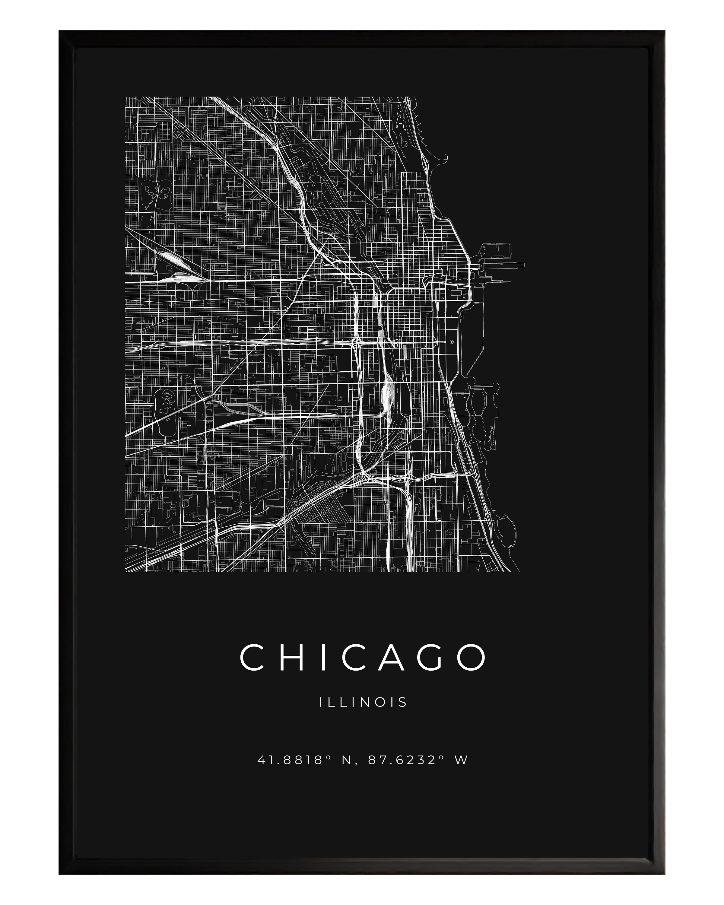 Chicago Minimalist City Map