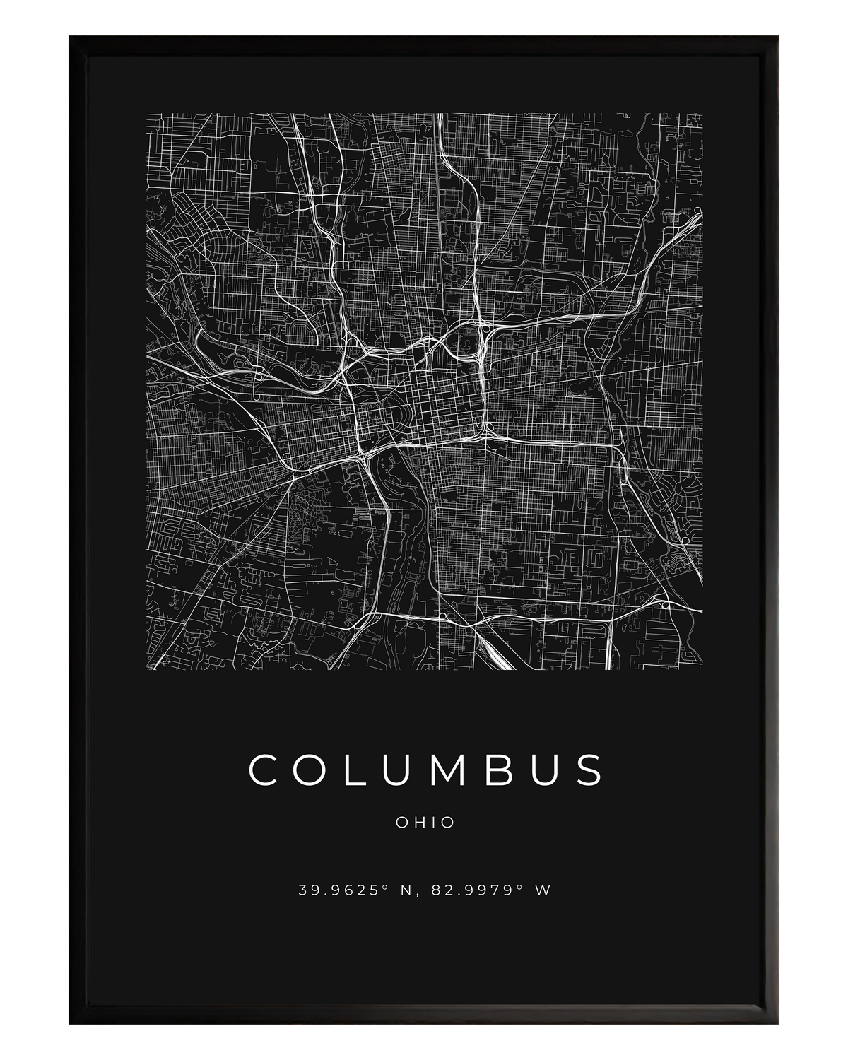 Columbus Minimalist City Map
