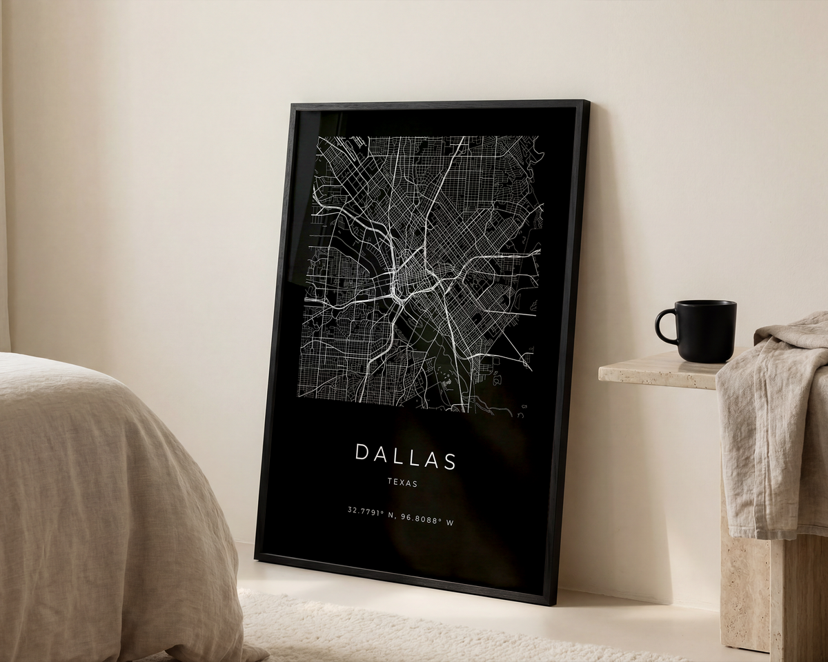 Dallas Minimalist City Map