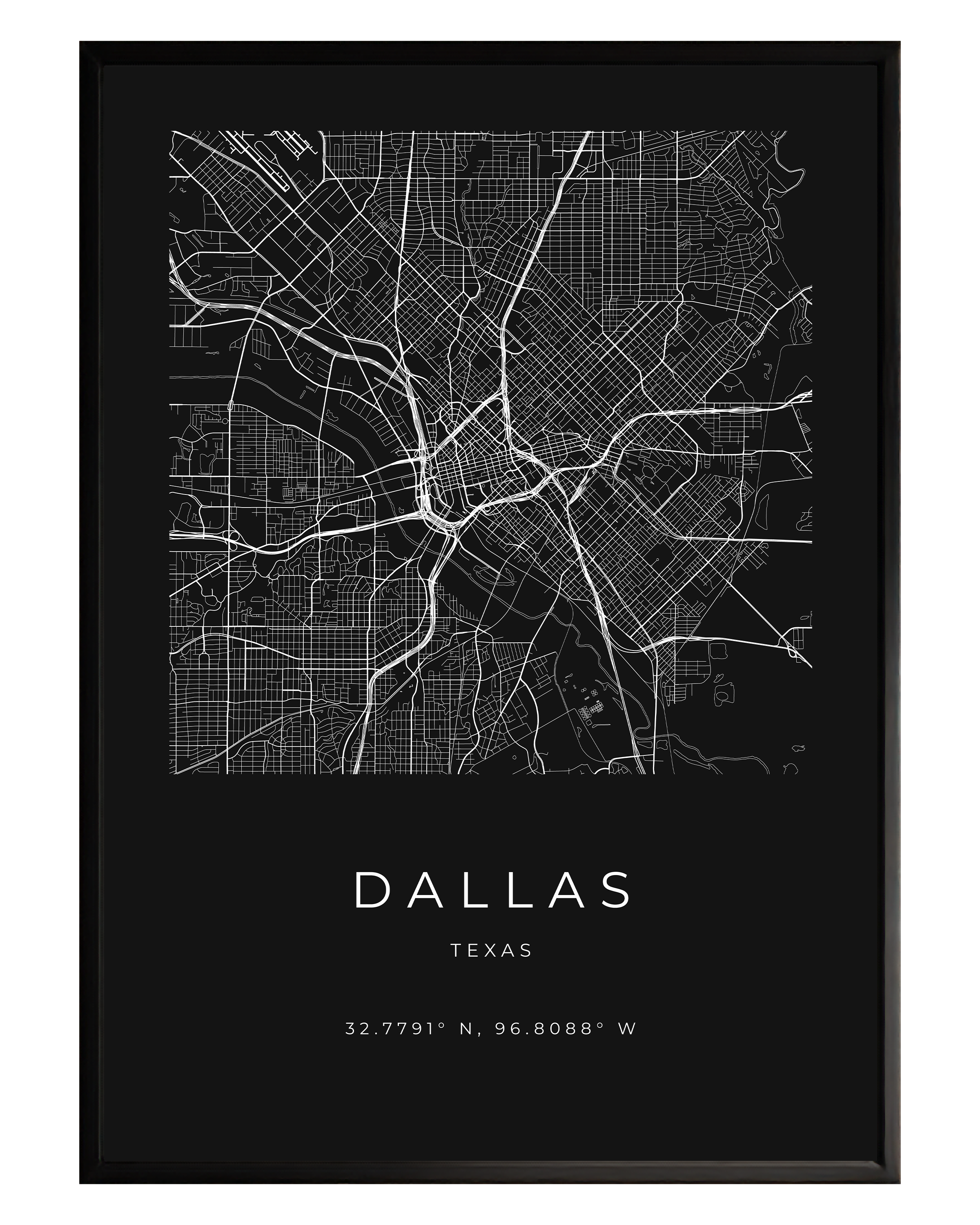 Dallas Minimalist City Map