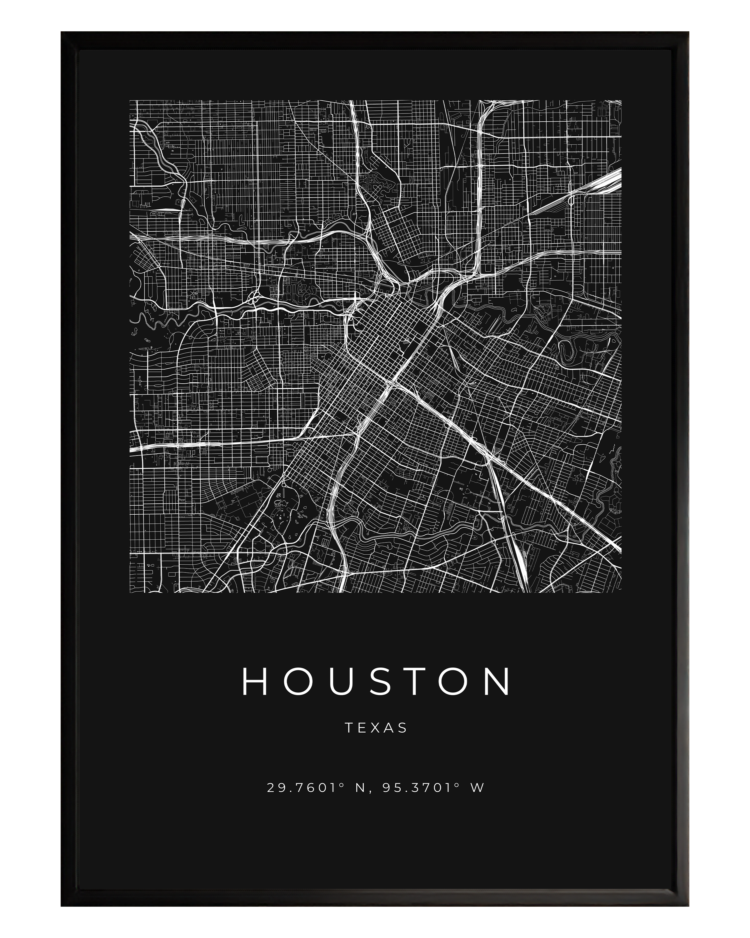 Houston Minimalist City Map
